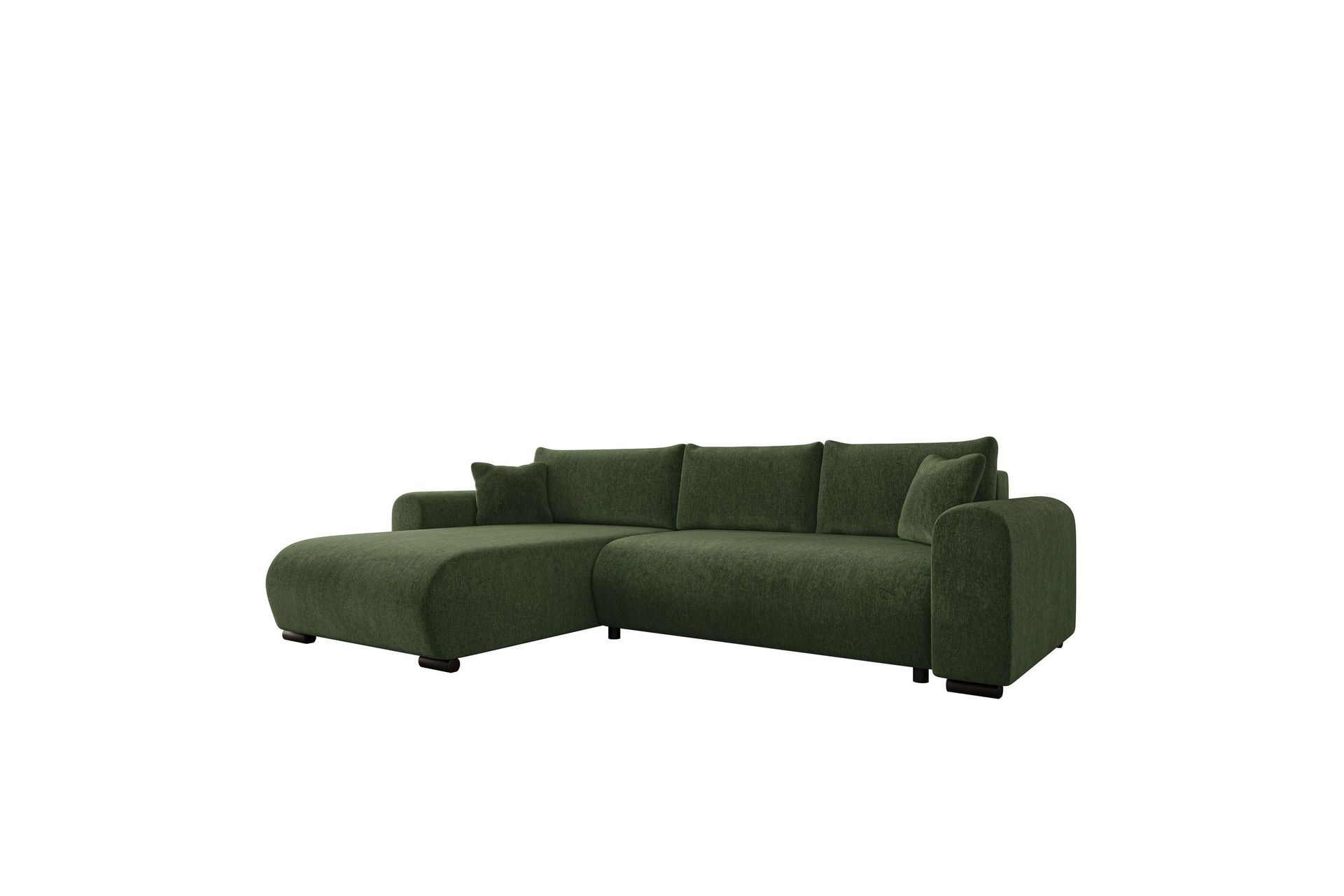 Handda B&auml;ddsoffa med Divan 3-sits i Chenille - Gr&ouml;n