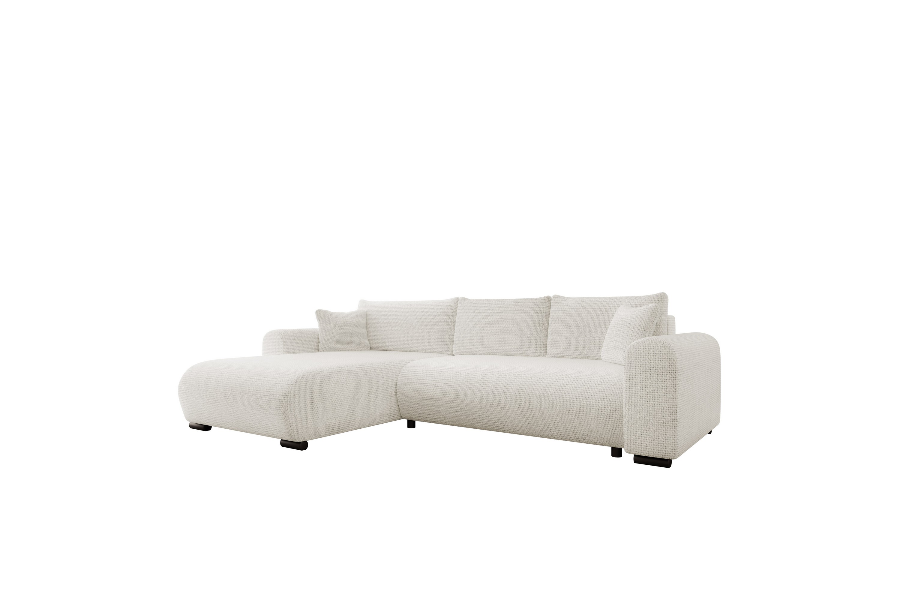 Handda Bäddsoffa med Divan 3-sits i Chenille Vit