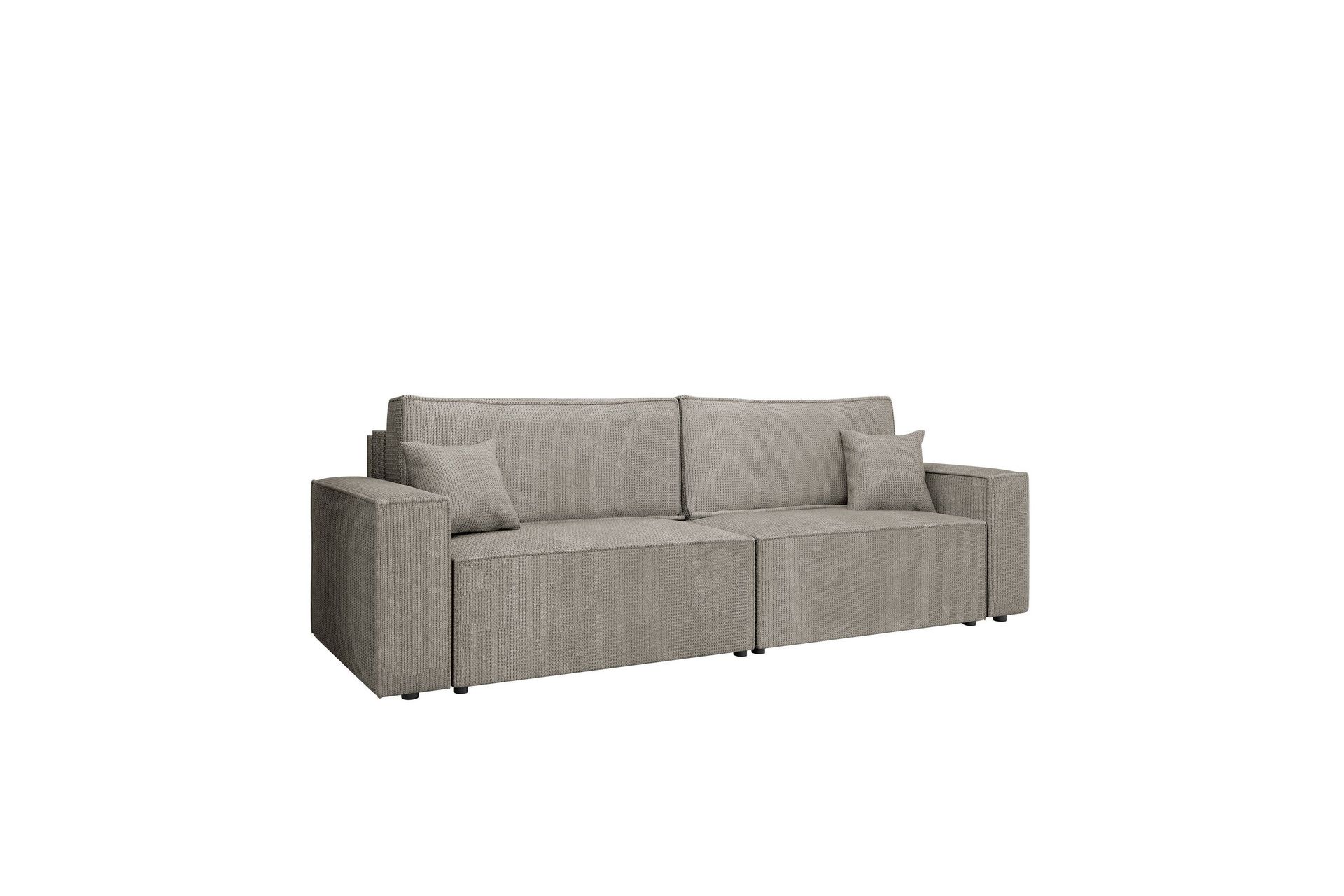 Hobson B&auml;ddsoffa 3-sits i Plysch - Gr&aring;