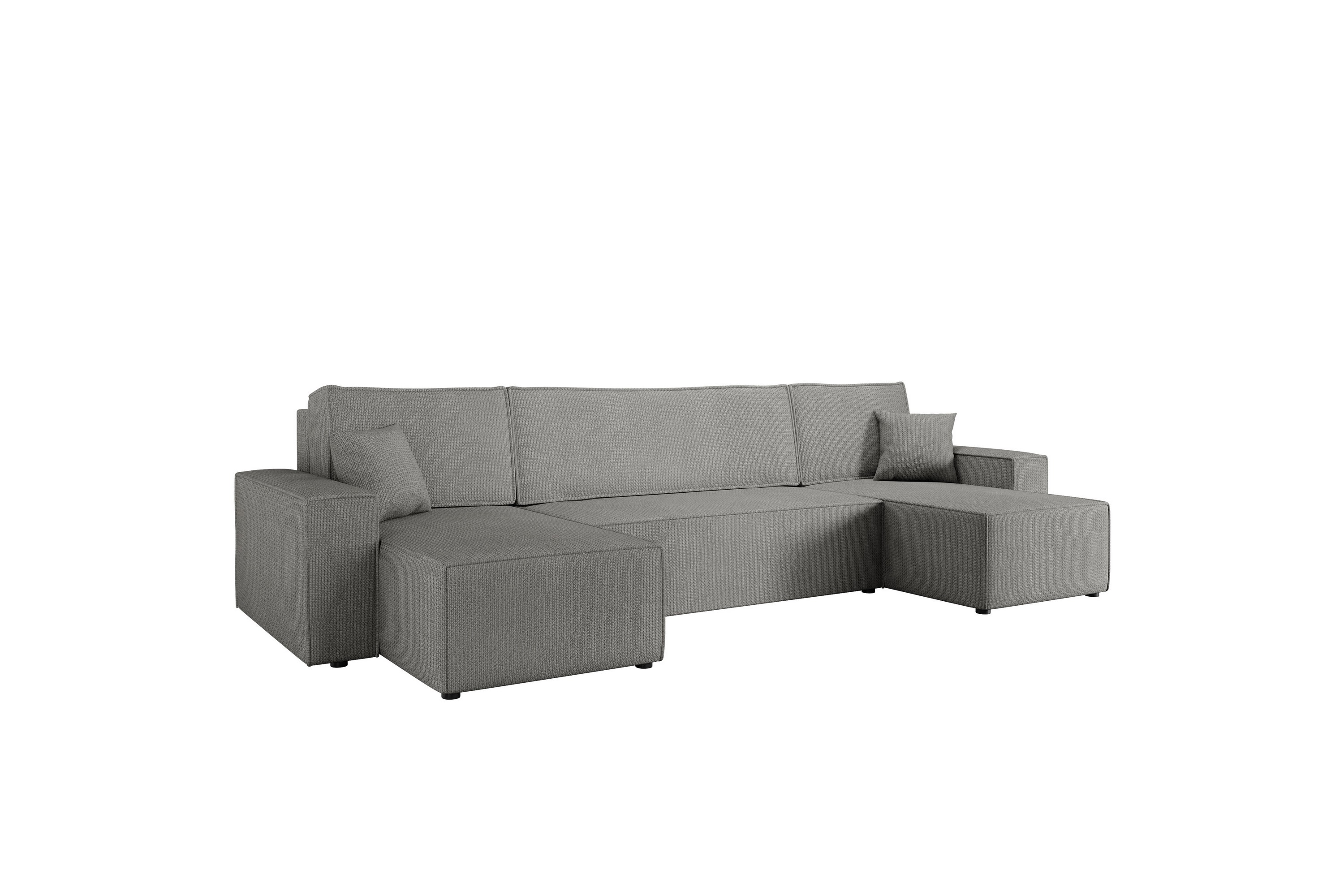 Hobson Bäddsoffa Dubbeldivan 4-sits i Plysch Grå