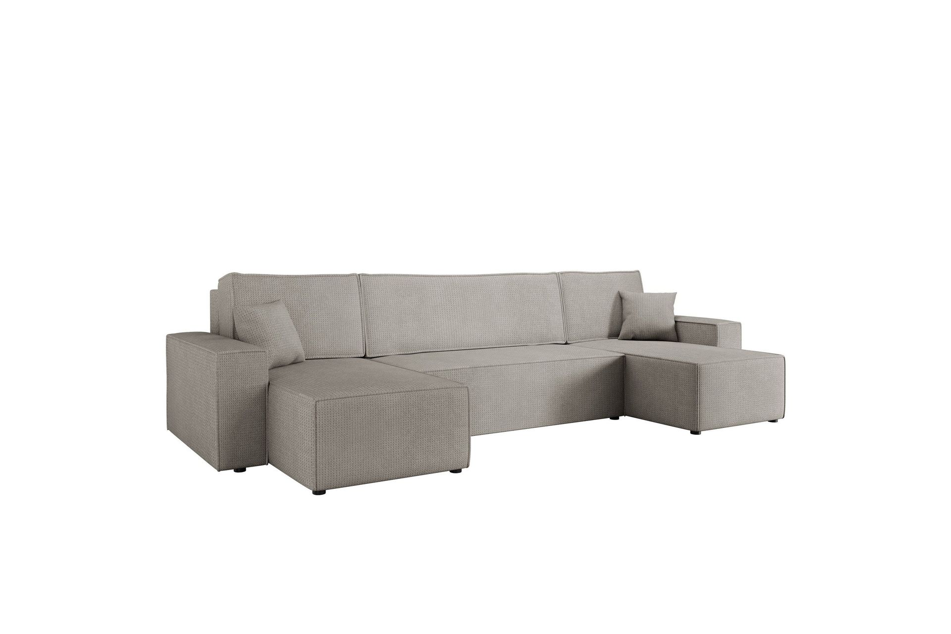 Hobson B&auml;ddsoffa Dubbeldivan 4-sits i Plysch - Gr&aring;