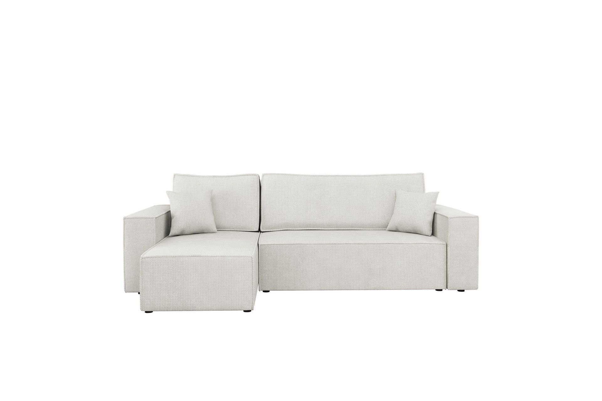 Hobson B&auml;ddsoffa med Divan 3-sits i Plysch - Vit