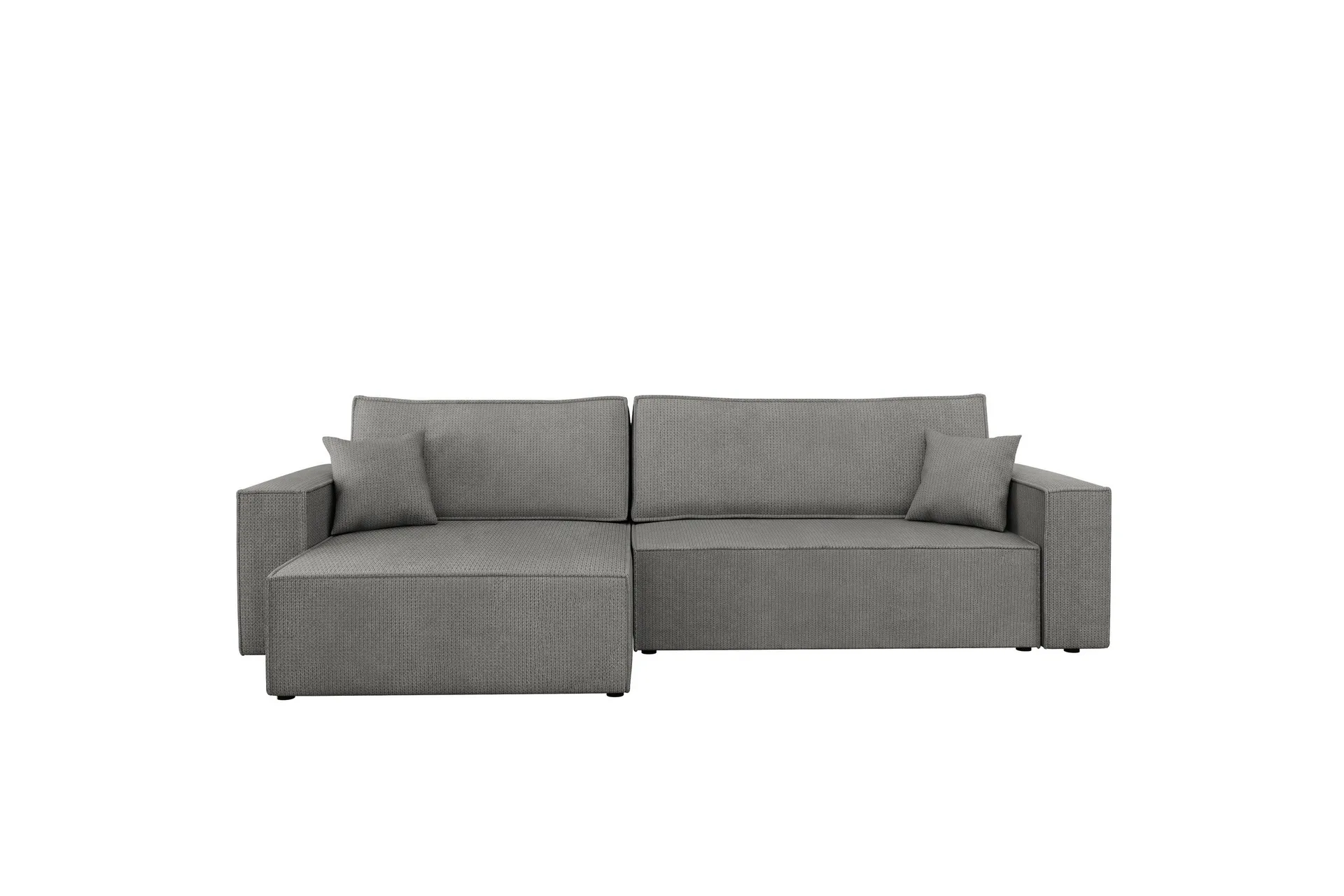 Hobson Bäddsoffa med Divan 3-sits i Plysch - Grå