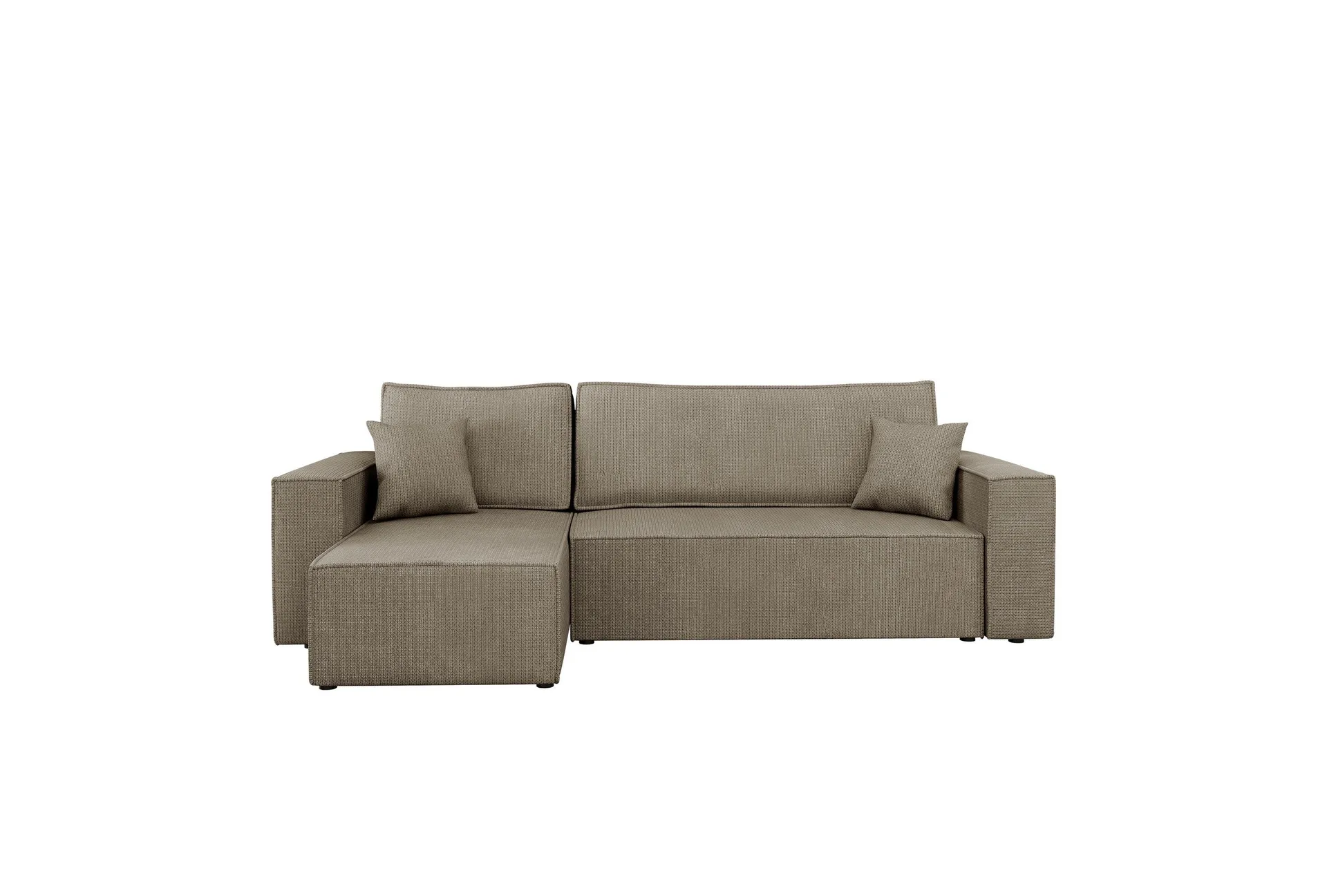 Hobson Bäddsoffa med Divan 3-sits i Plysch - Brun