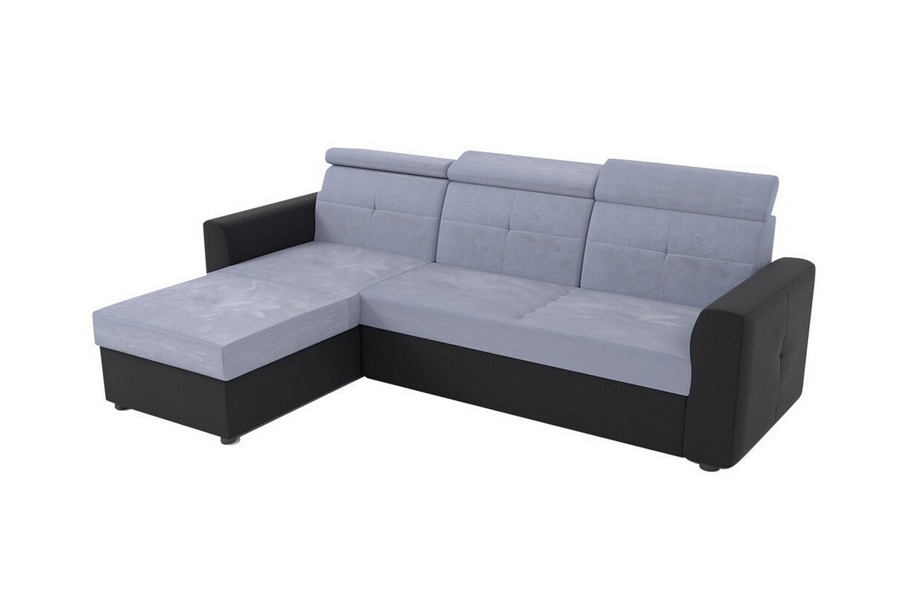 3-sits Hörnbäddsoffa Hunglader Svart