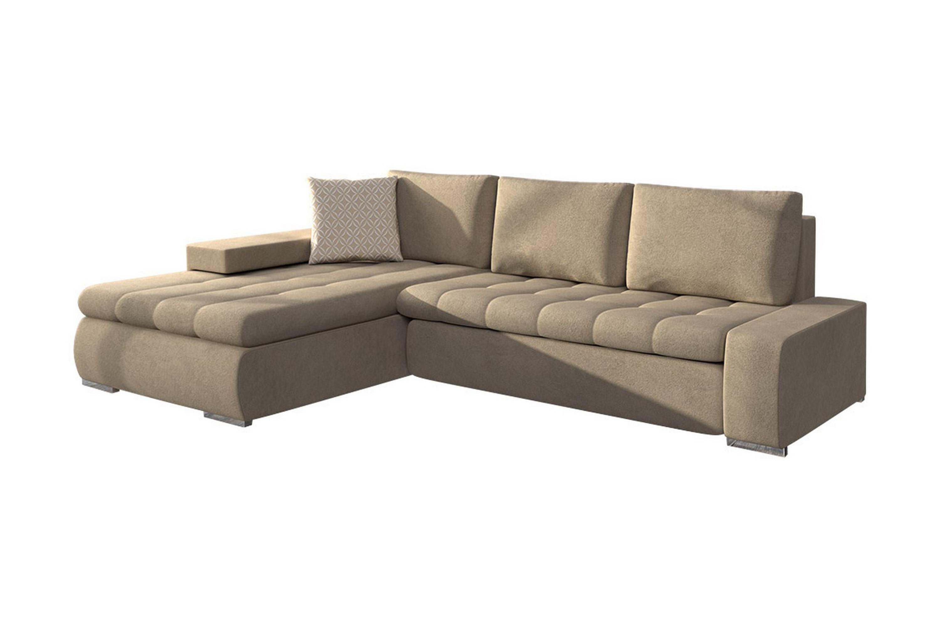 3-sits Hörnbäddsoffa Ianto Mini Läder/Beige