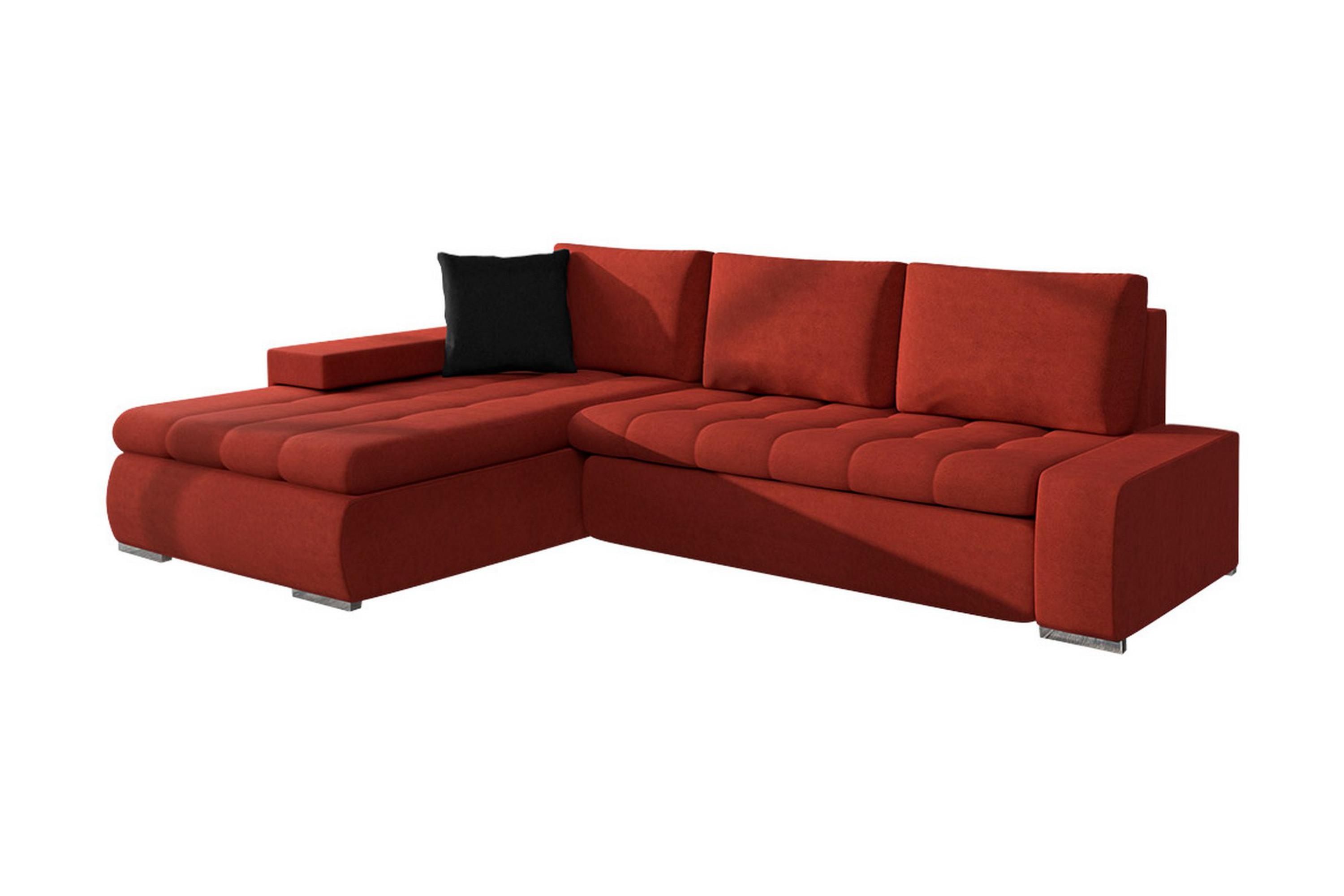 3-sits Hörnbäddsoffa Ianto Mini Läder/Röd