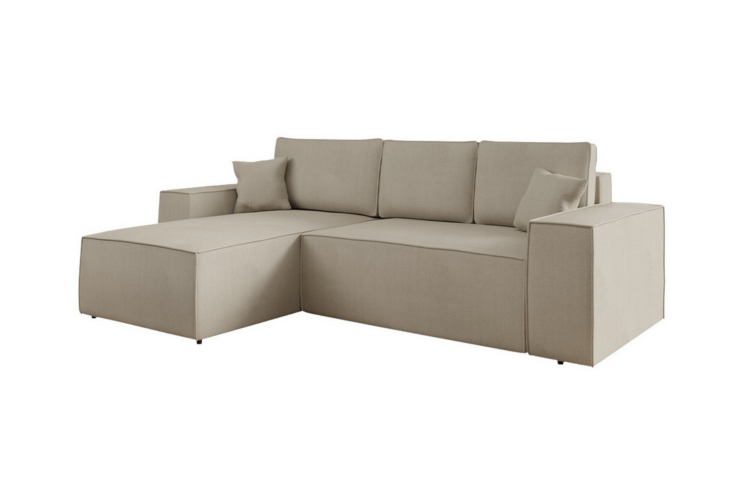 3-sits hörnbäddsoffa knocklong - ljusbrun