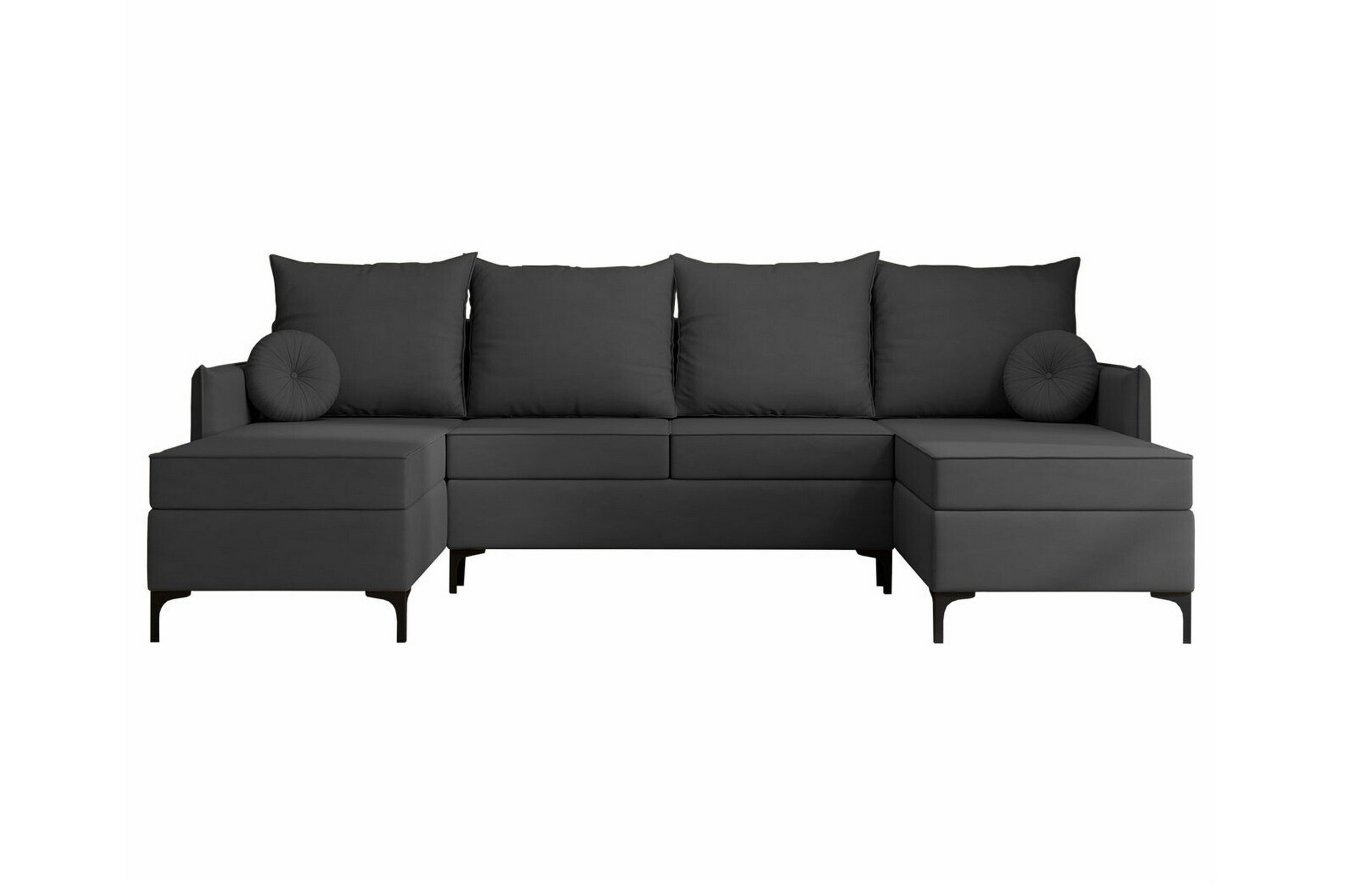 4-sits Hörnbäddsoffa Knocklong Mörkgrå