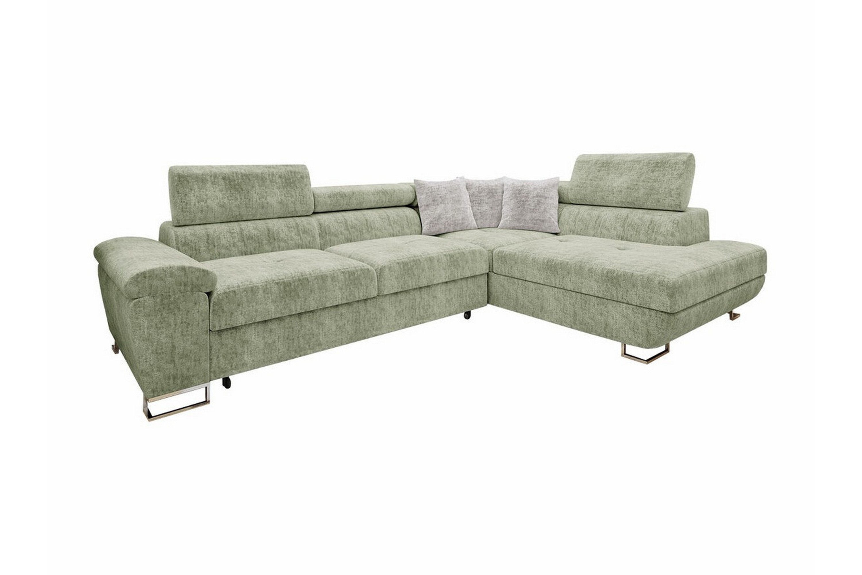 4-sits Hörnbäddsoffa Reginia Ljusgrön