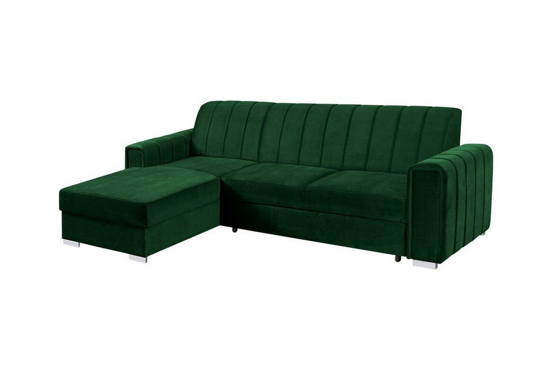 denegal 3-sits hörnbäddsoffa dark green -