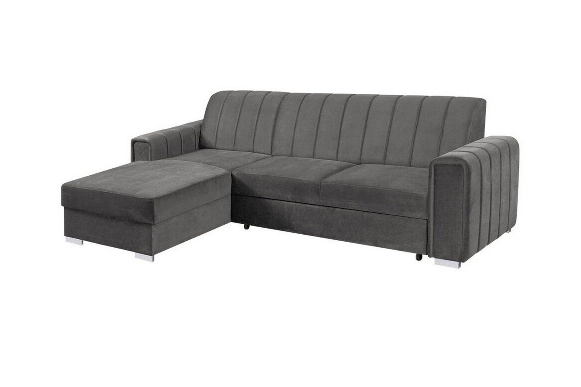 denegal 3-sits hörnbäddsoffa dark grey -