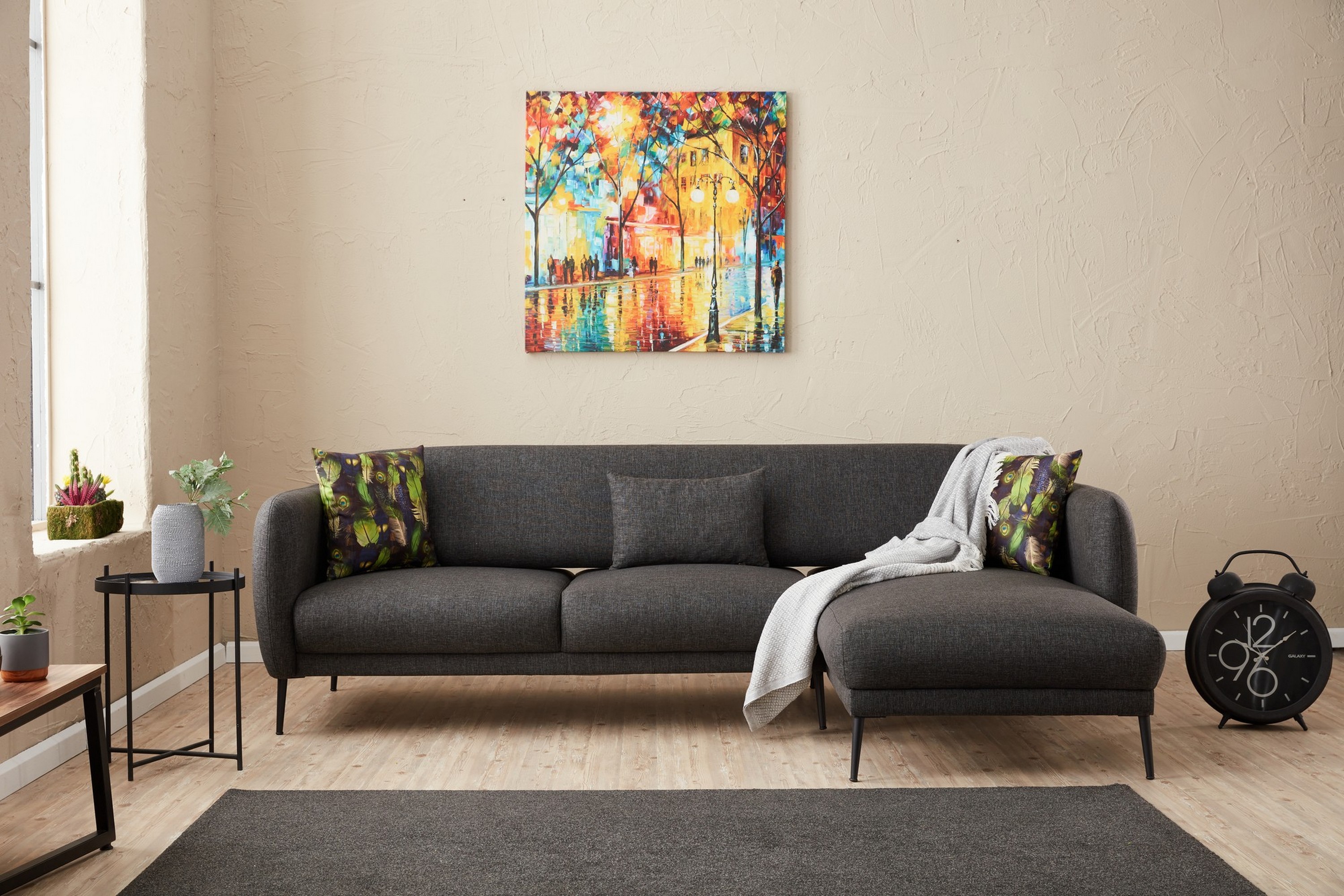 divanbäddsoffa 3-sits genna - antracit