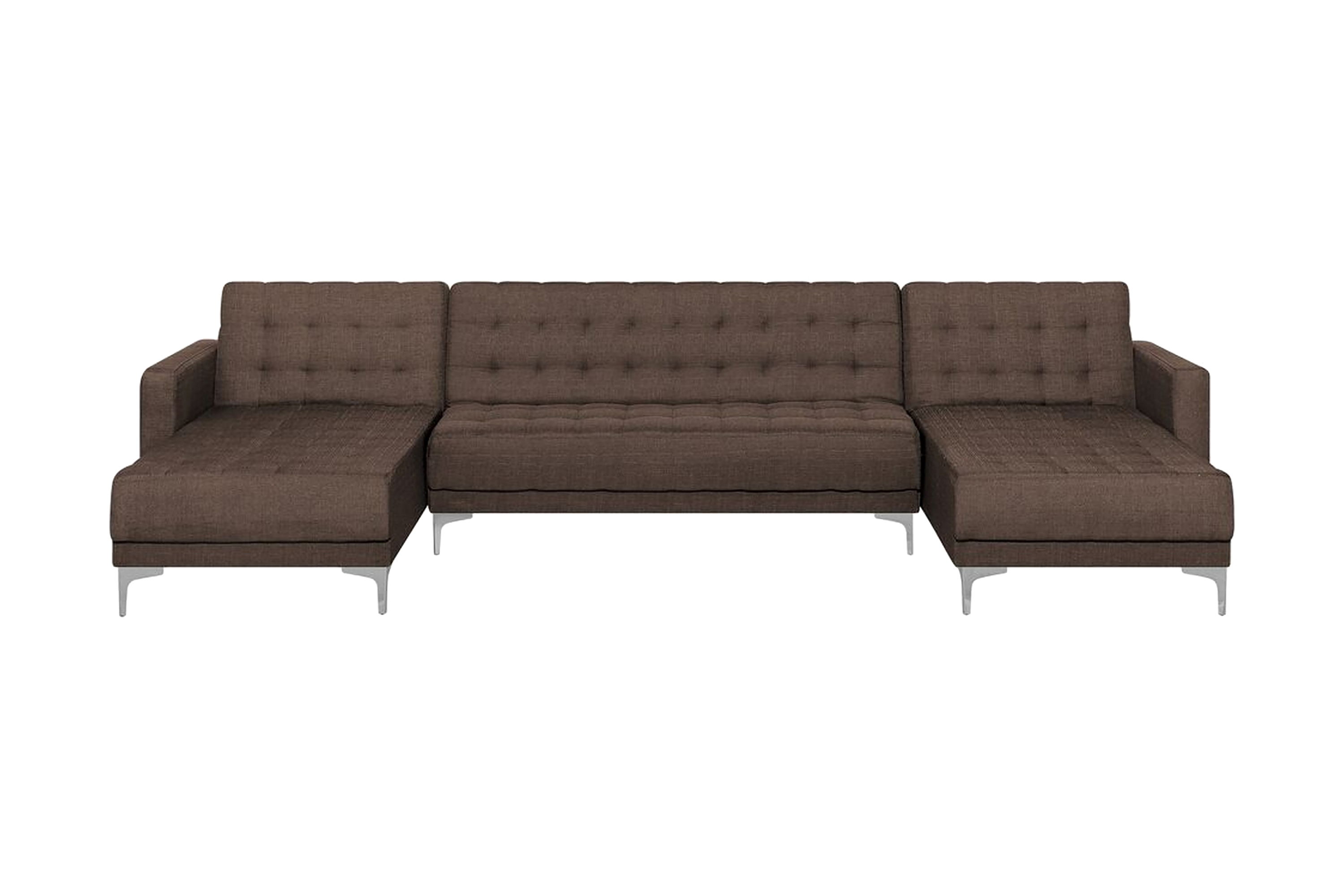 Divansoffa 5-sits med sovfunktion brun ABERDEEN Brun