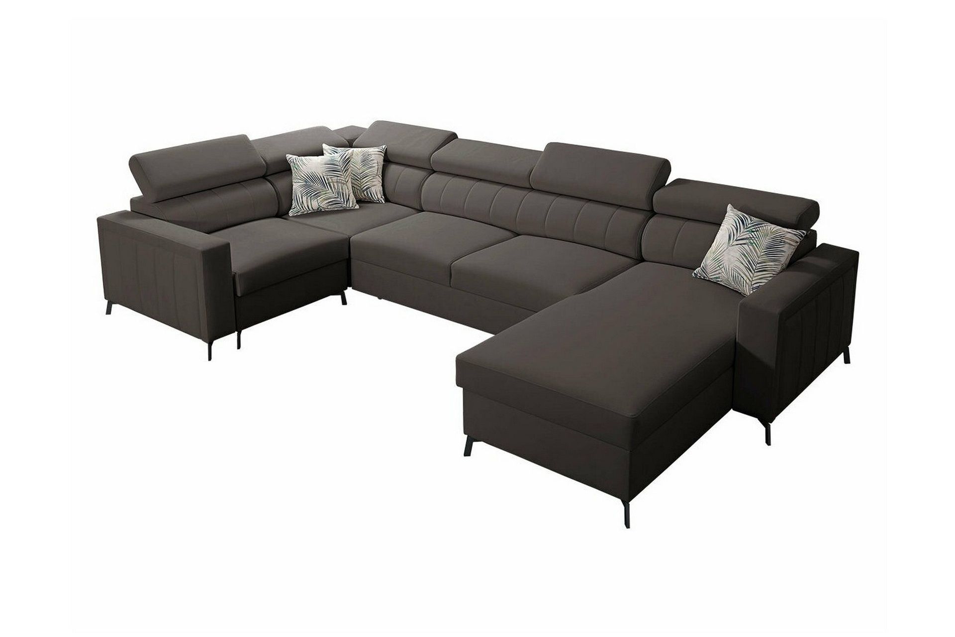 Galbally 5-sits H&ouml;rnb&auml;ddsoffa NO_BRAND Dark brown -