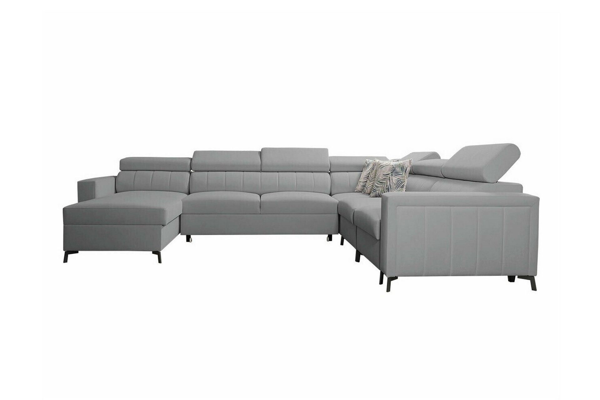 Galbally 5-sits H&ouml;rnb&auml;ddsoffa NO_BRAND Light grey/Dark grey -