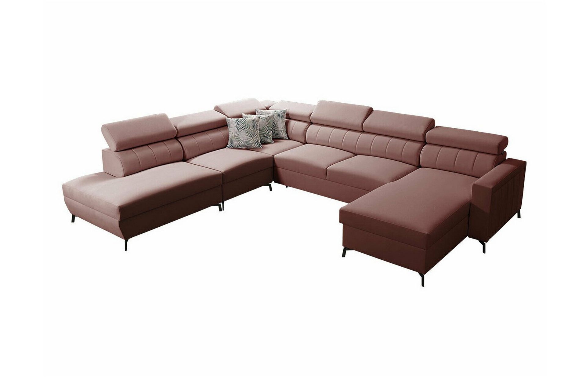 Galbally 5-sits H&ouml;rnb&auml;ddsoffa NO_BRAND Pink -