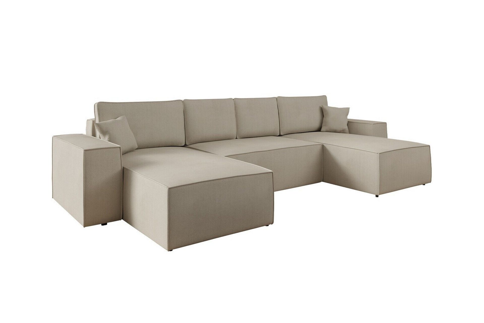 Knocklong 4-sits Hörnbäddsoffa - Ljusbrun