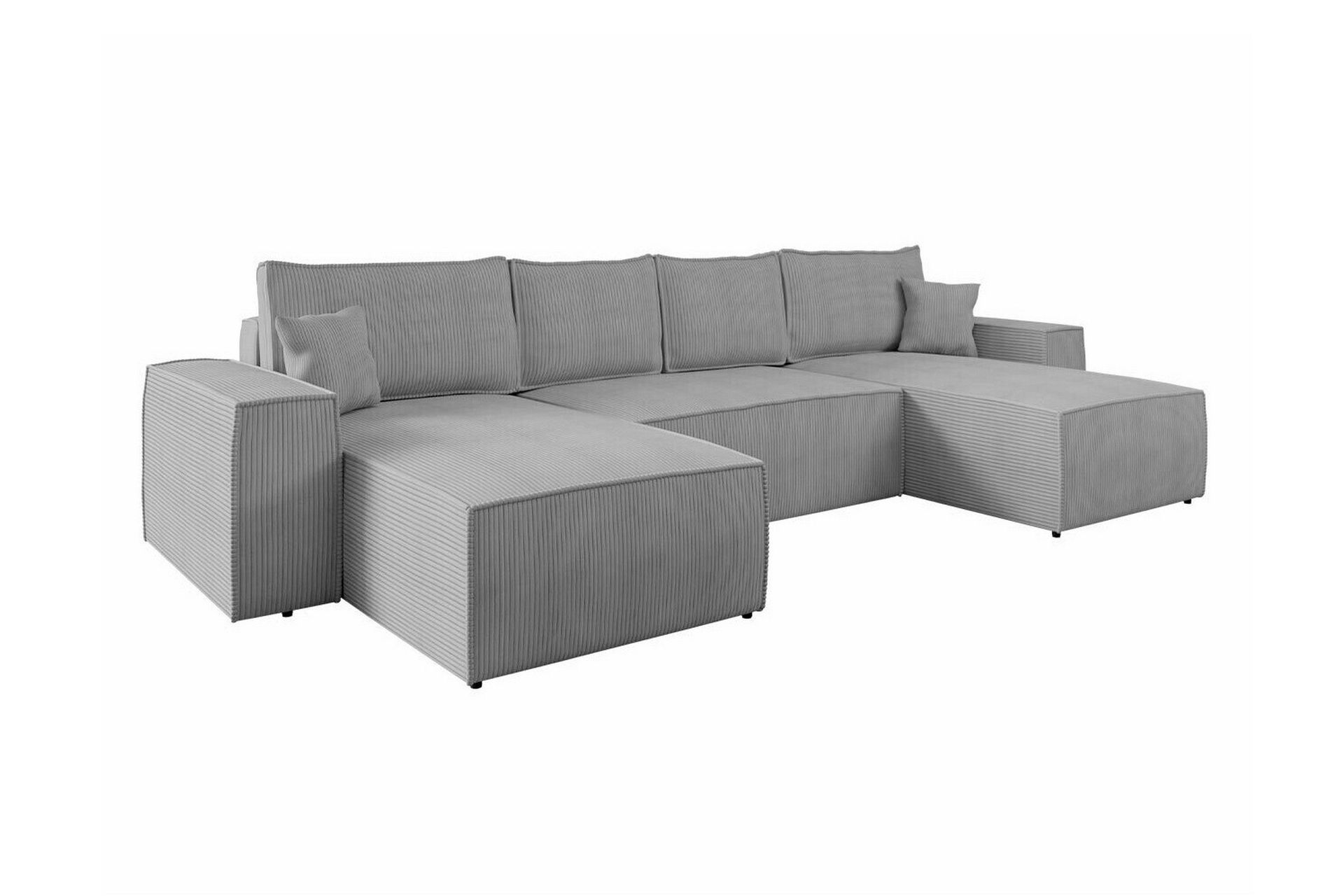 Knocklong 4-sits H&ouml;rnb&auml;ddsoffa - Ljusgr&aring;