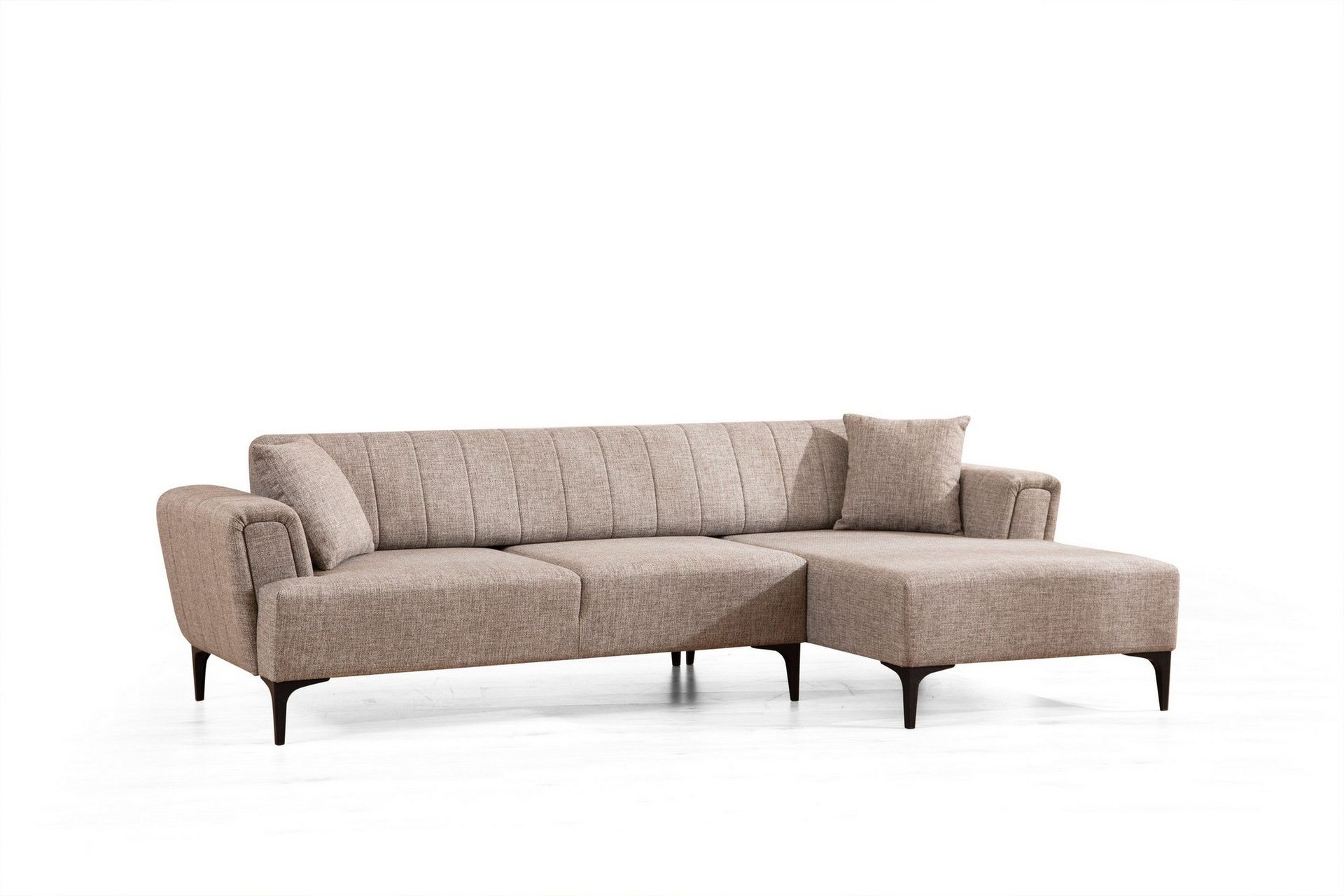 Lilesville B&auml;ddsoffa med divan - Ljusbrun