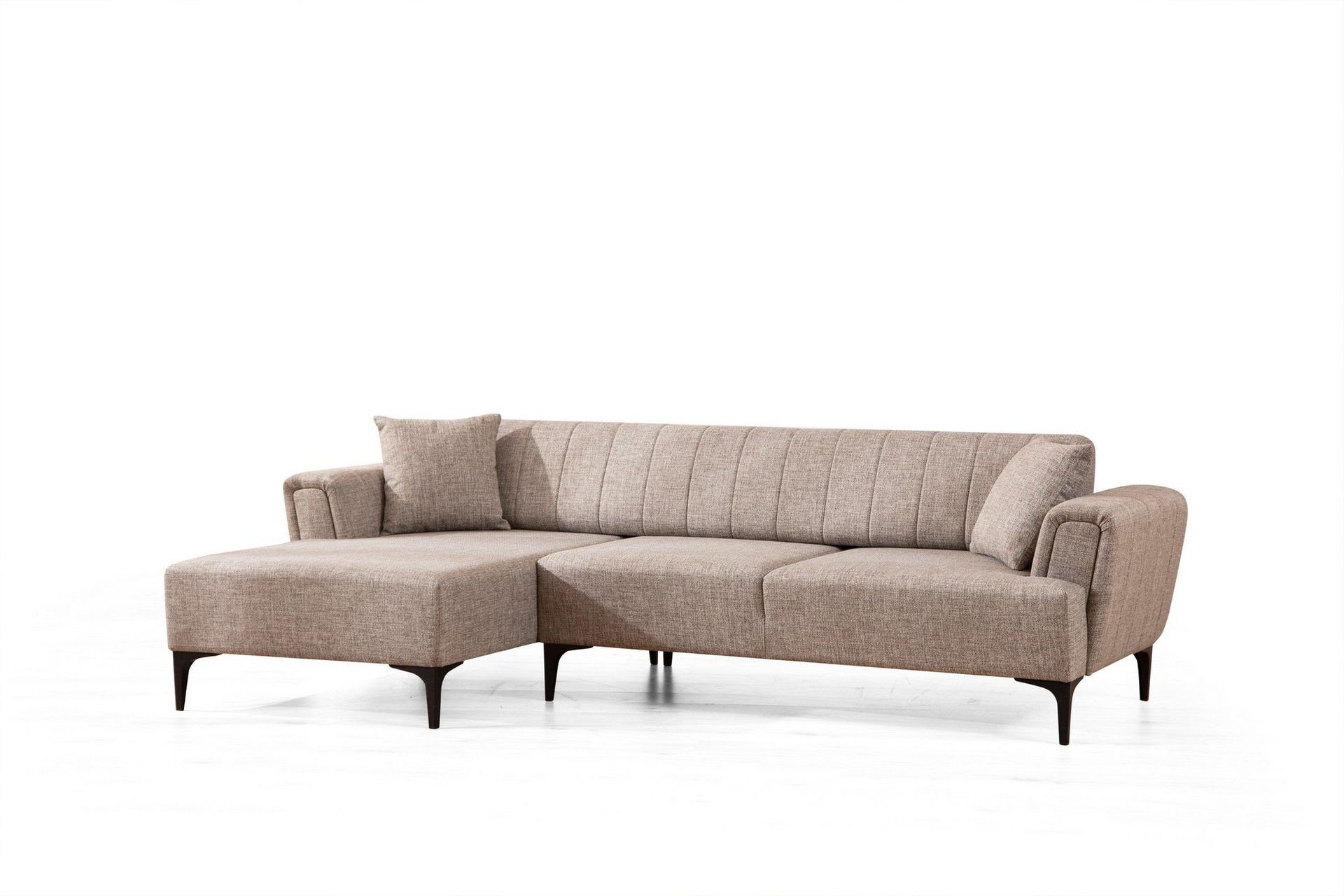 Lilesville B&auml;ddsoffa med divan - Ljusbrun