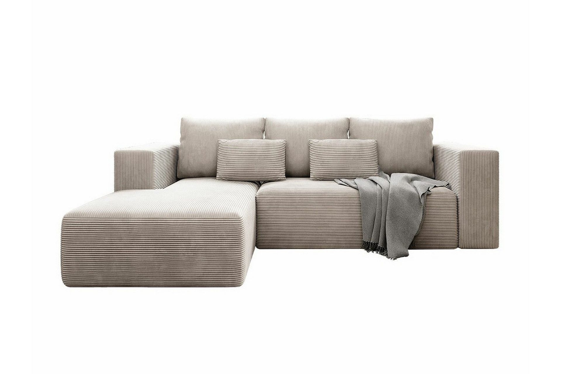 Listowel 3-sits Hörnbäddsoffa beige -