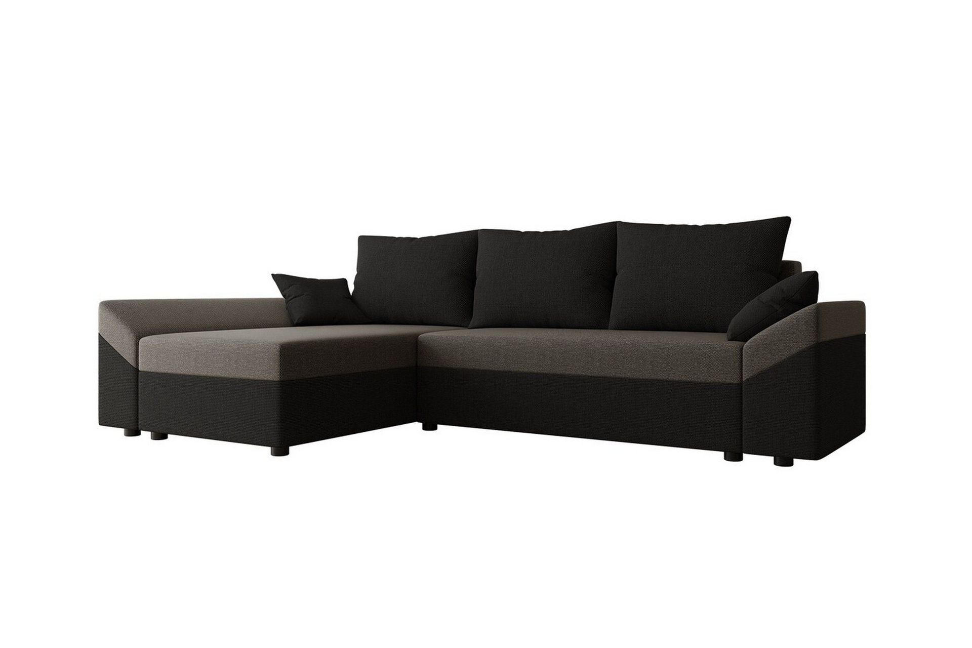 Midfeld 3-sits H&ouml;rnb&auml;ddsoffa NO_BRAND Black/Brown -