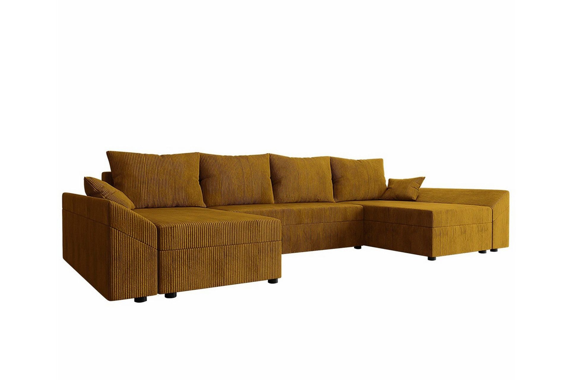 Midfeld 4-sits Hörnbäddsoffa Dark yellow -