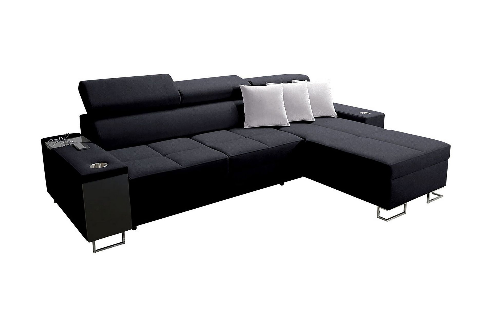 Morenia 3-sits H&ouml;rnb&auml;ddsoffa H&ouml;ger - Svart