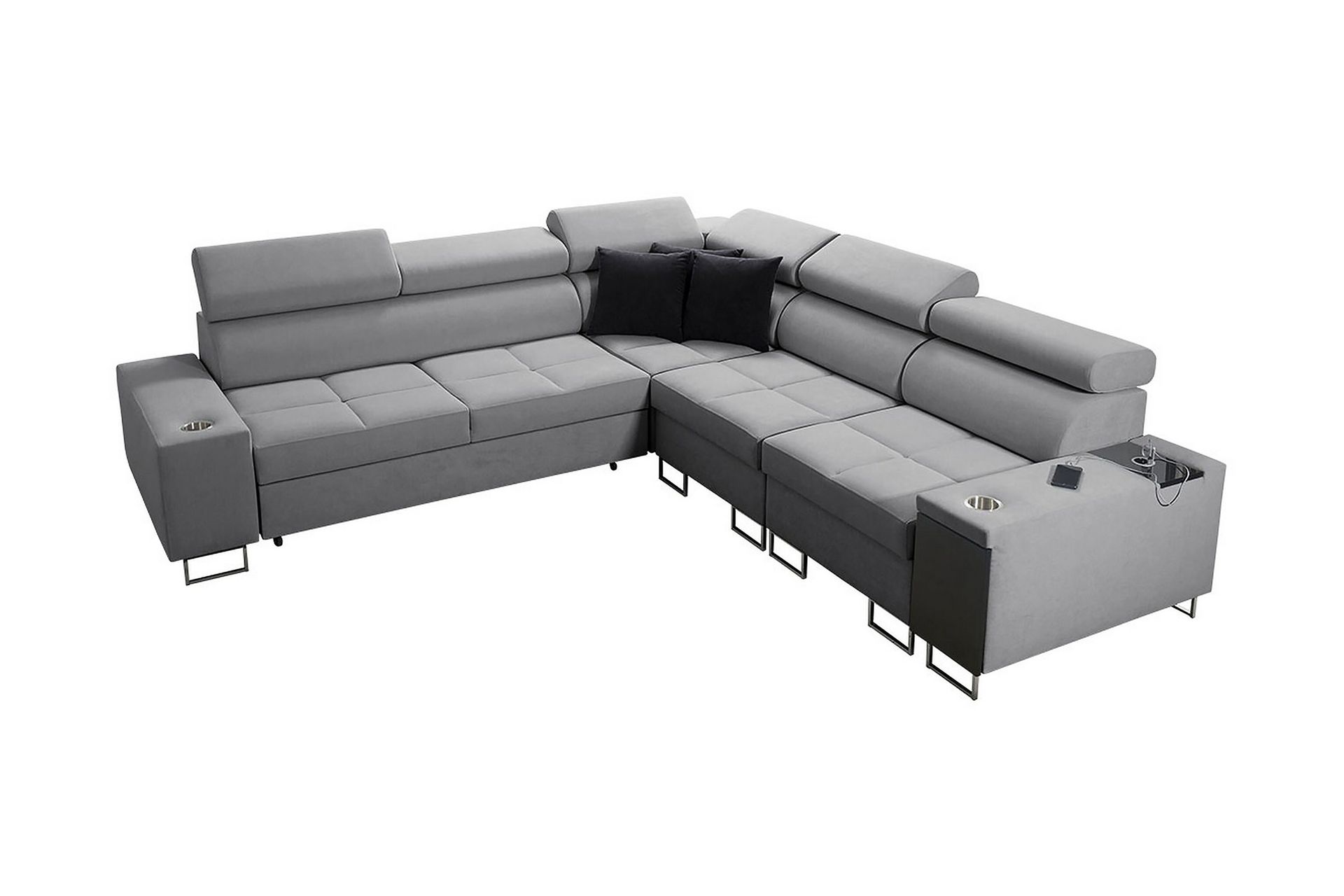 Morenia 4-sits H&ouml;rnb&auml;ddsoffa H&ouml;ger - Ljusgr&aring;