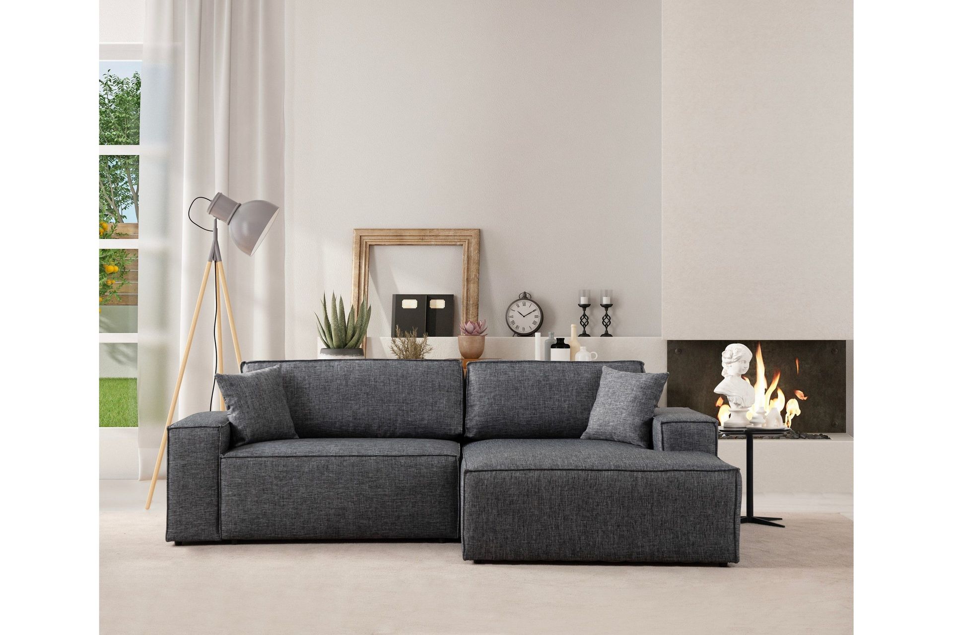 Munehiro H&ouml;rnb&auml;ddsoffa - M&ouml;rkgr&aring;