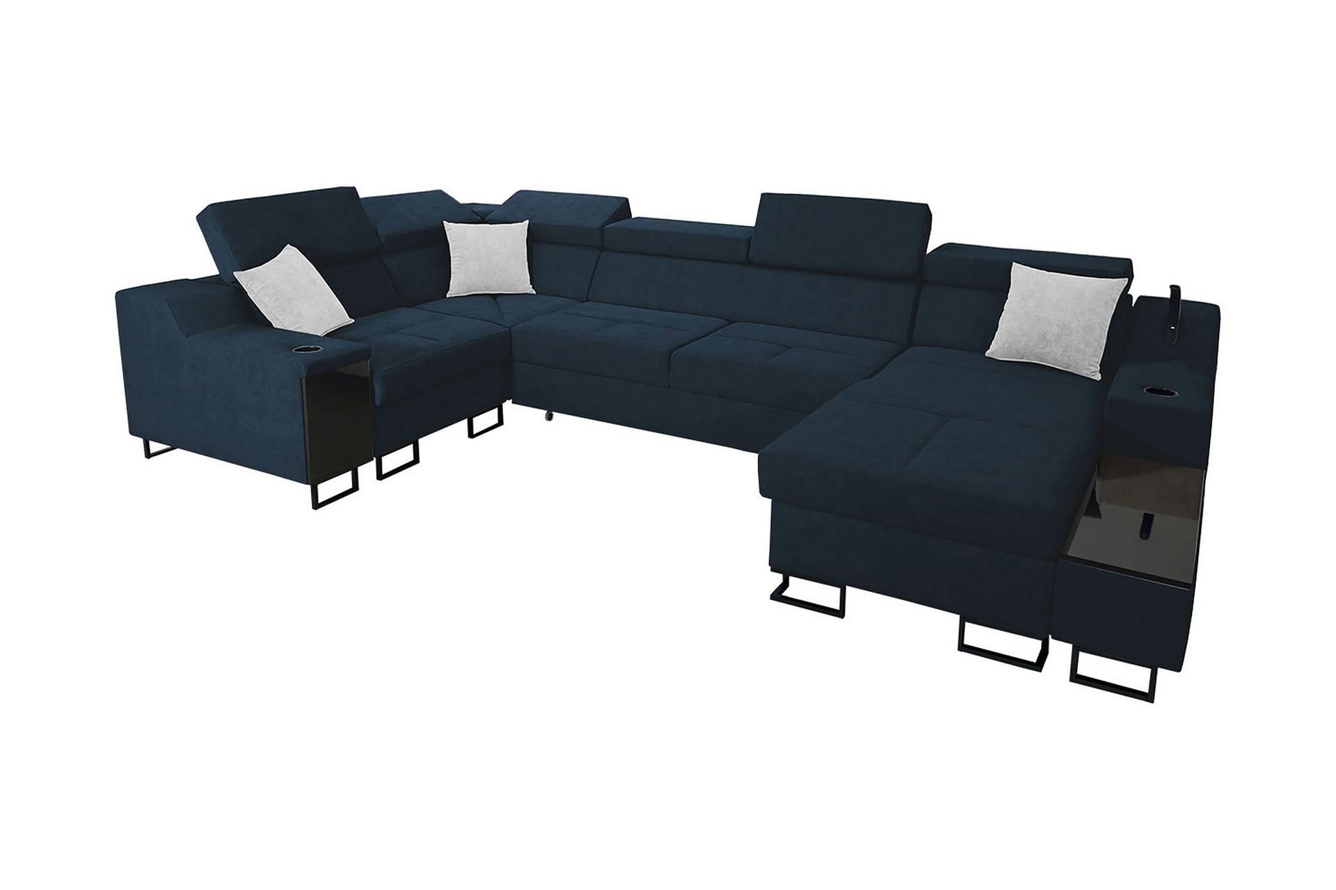 Seginus H&ouml;rnb&auml;ddsoffa m. Divan 5-sits 268x127 - Bl&aring;