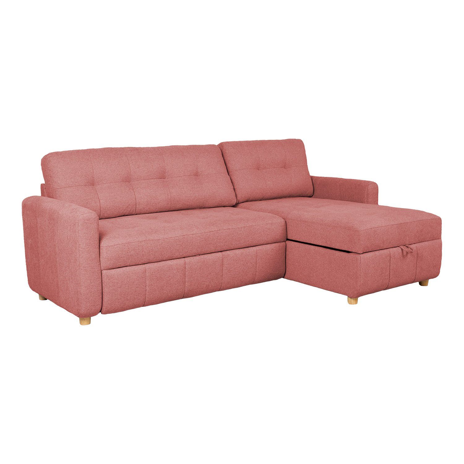 Hörnbäddsoffa Porsen - Rosa