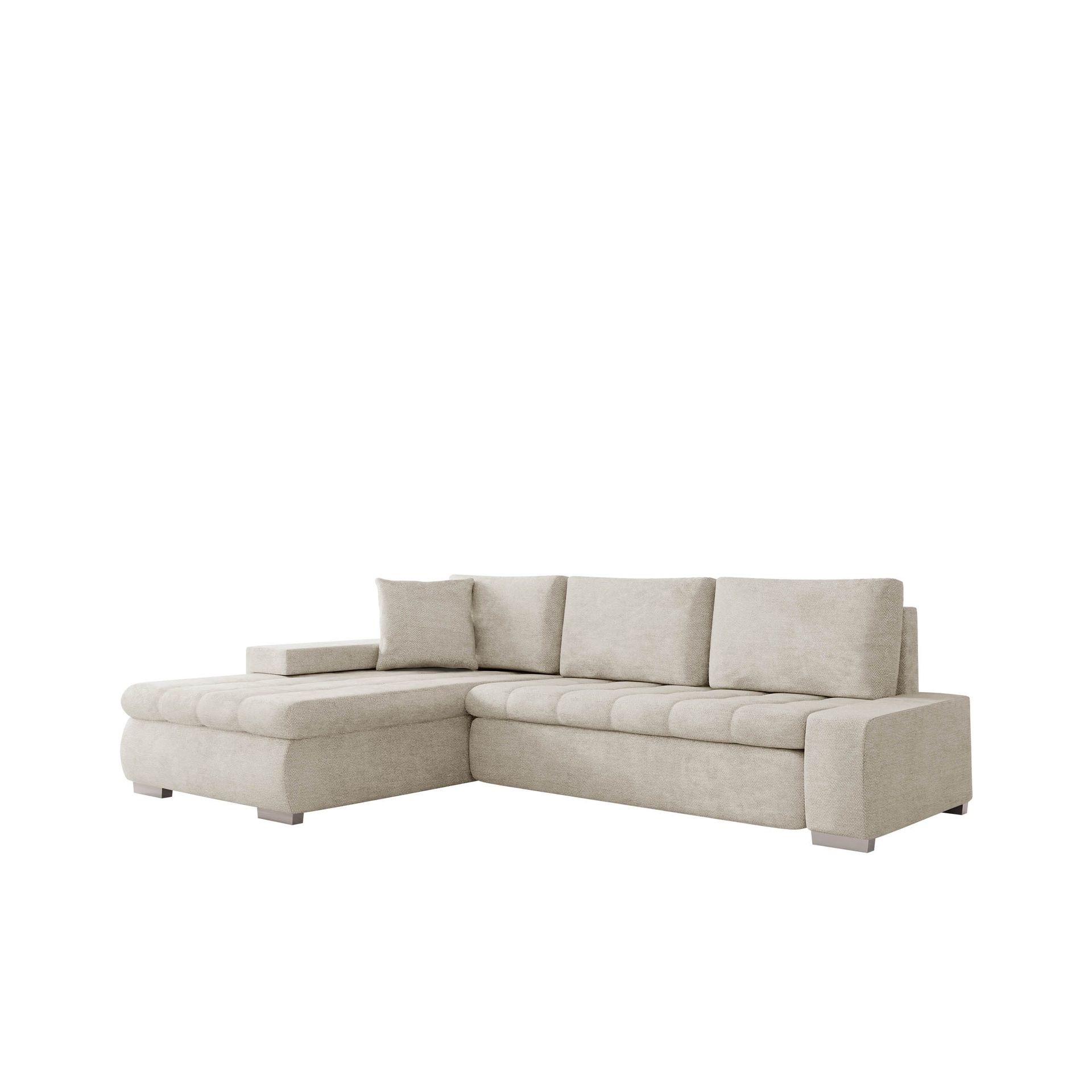 Irja 4-sits Bäddsoffa med divan Vänstervänd - Ljusbeige