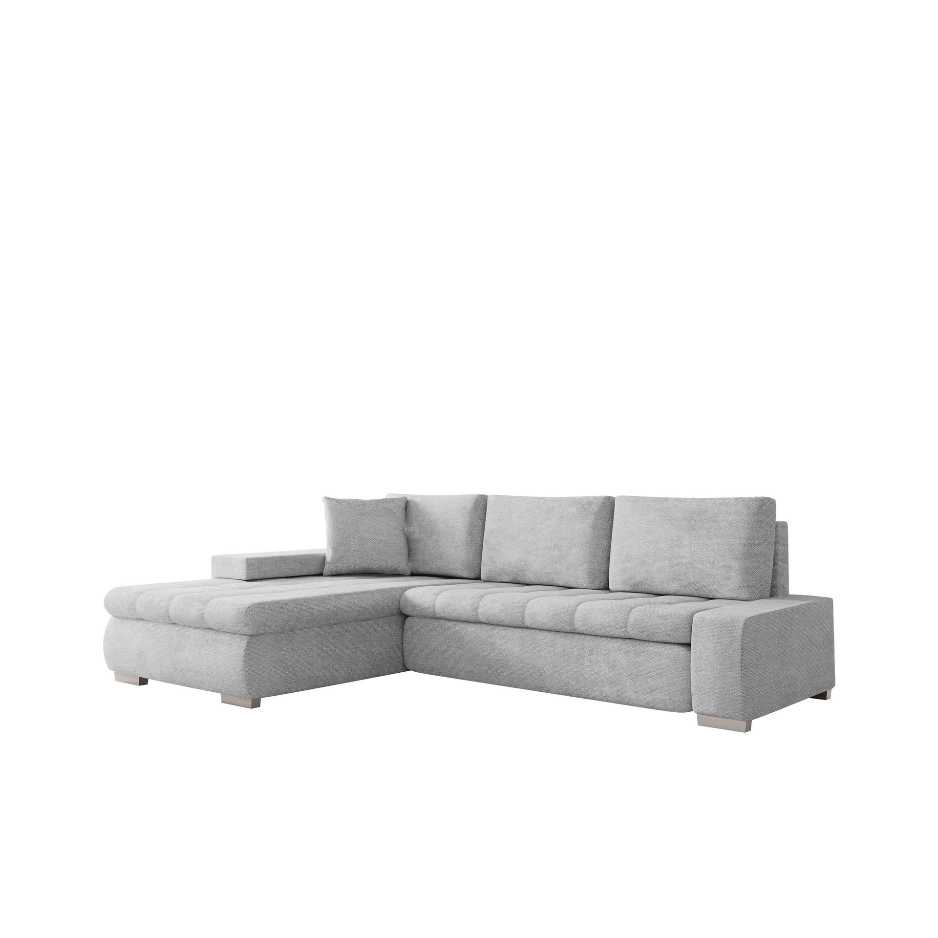 Irja 4-sits Bäddsoffa med divan Vänstervänd - Ljusgrå