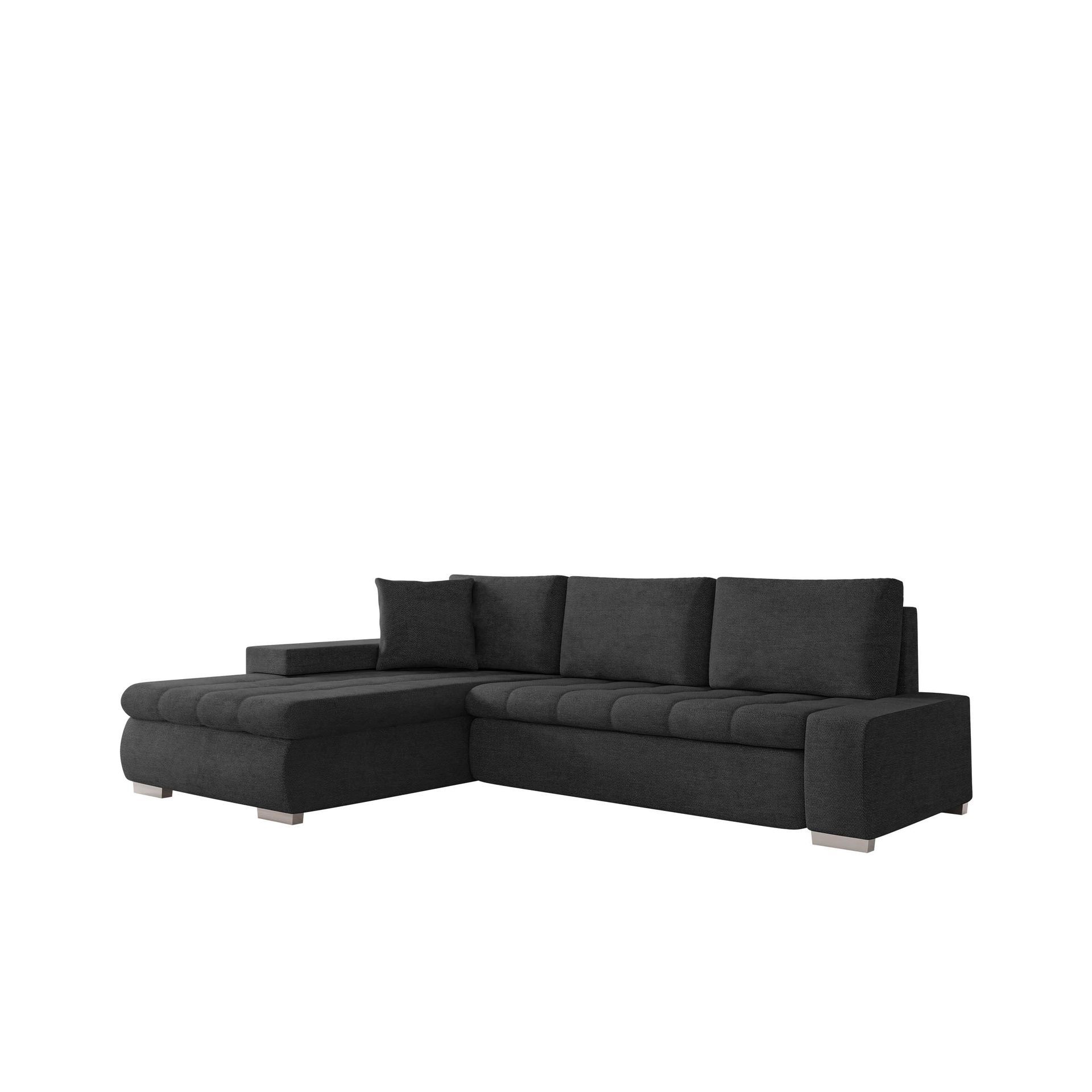 Irja 4-sits Bäddsoffa med divan Vänstervänd - Svart