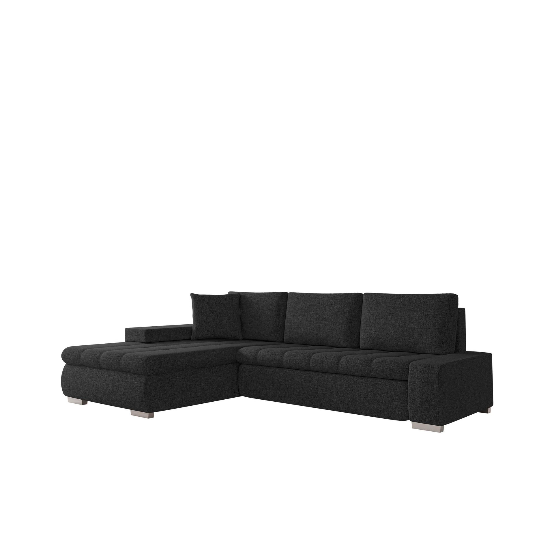 Irja 4-sits Bäddsoffa med divan Vänstervänd - Svart