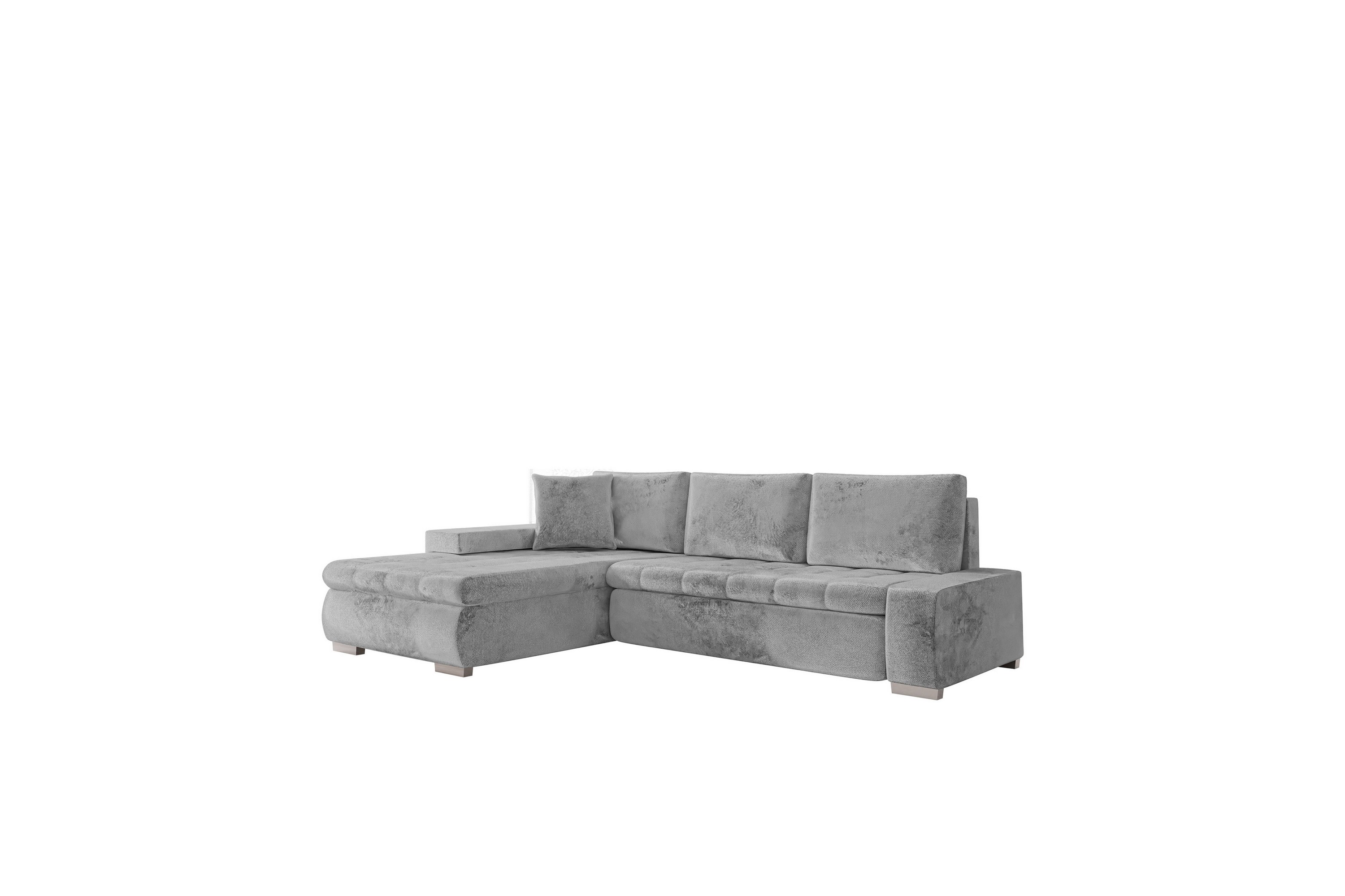 Irja Bäddsoffa med Divan 3-sits i Plysch Grå