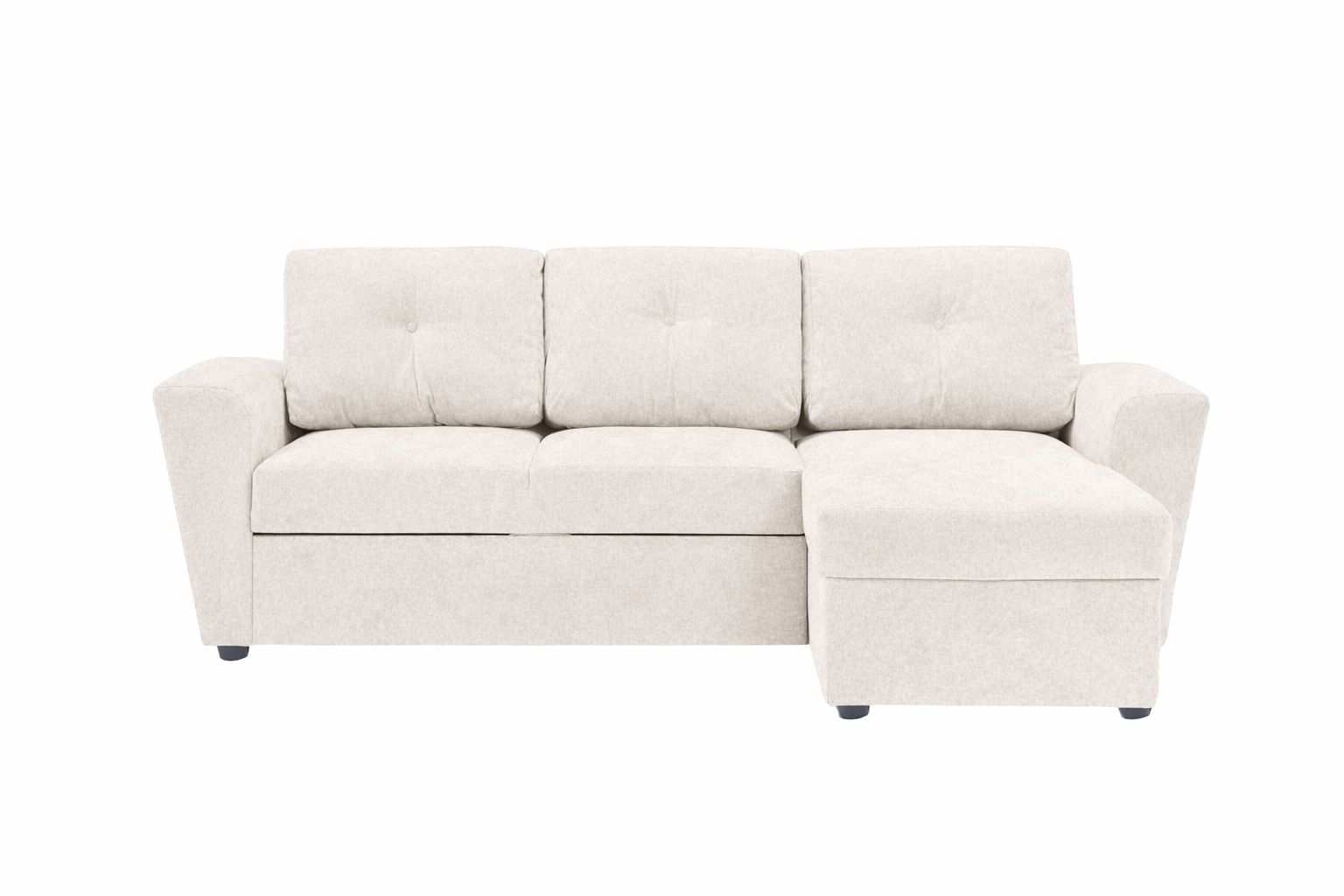 Leia 3-sits v&auml;ndbar B&auml;ddsoffa med divan och f&ouml;rvaring - Beige