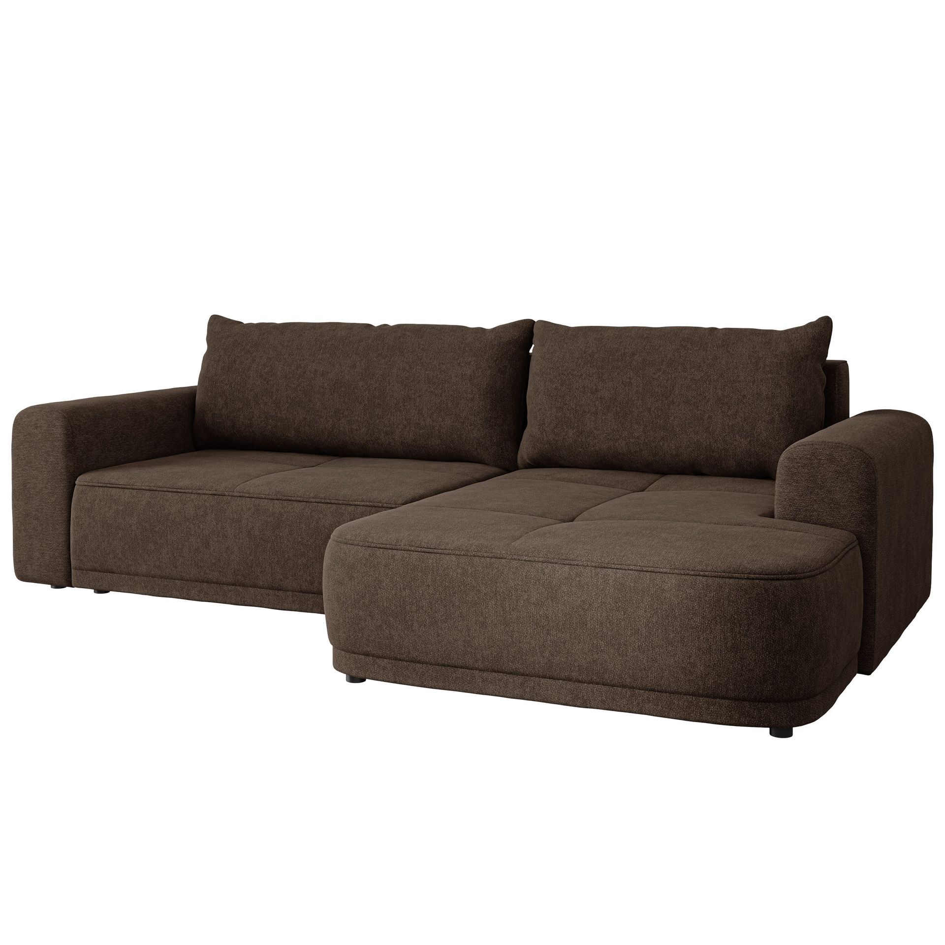 Malor 3-sits Bäddsoffa med divan Högervänd - mörkbrun