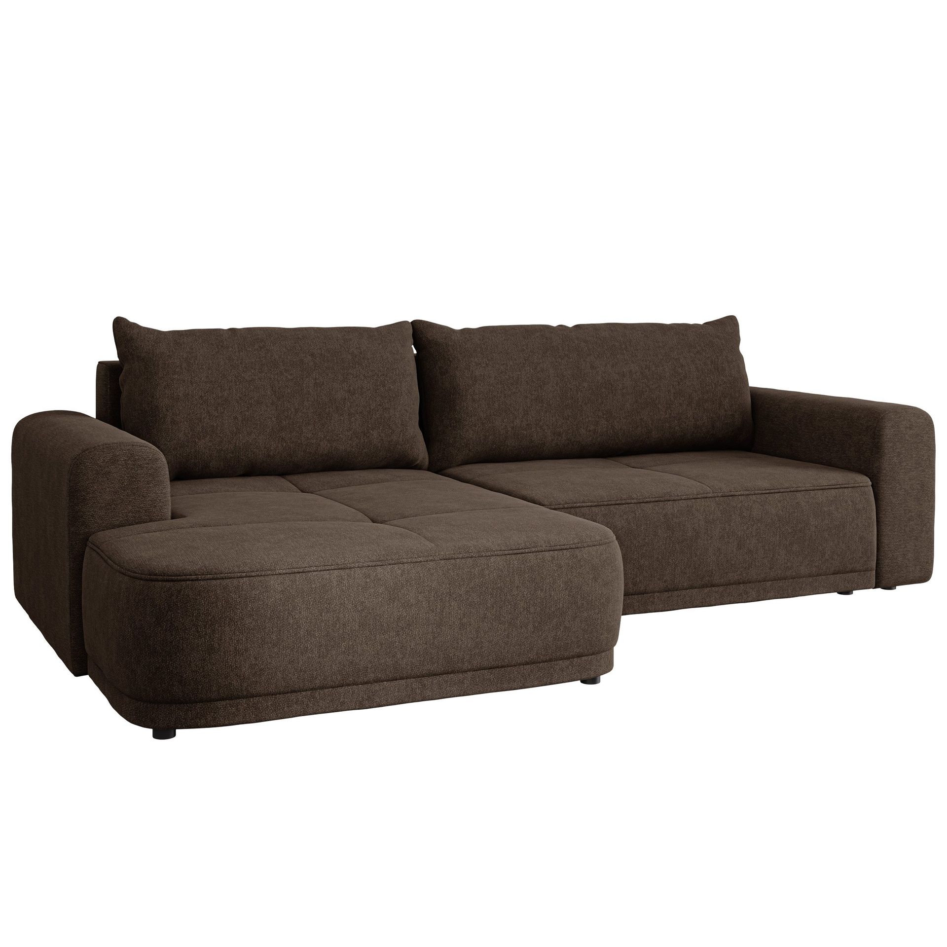 Malor 3-sits Bäddsoffa med divan Vänstervänd - mörkbrun