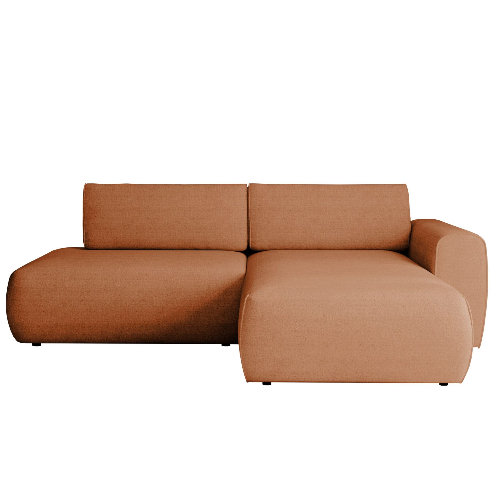 Milias 3-sits Bäddsoffa med Divan Höger och Förvaring - Orange