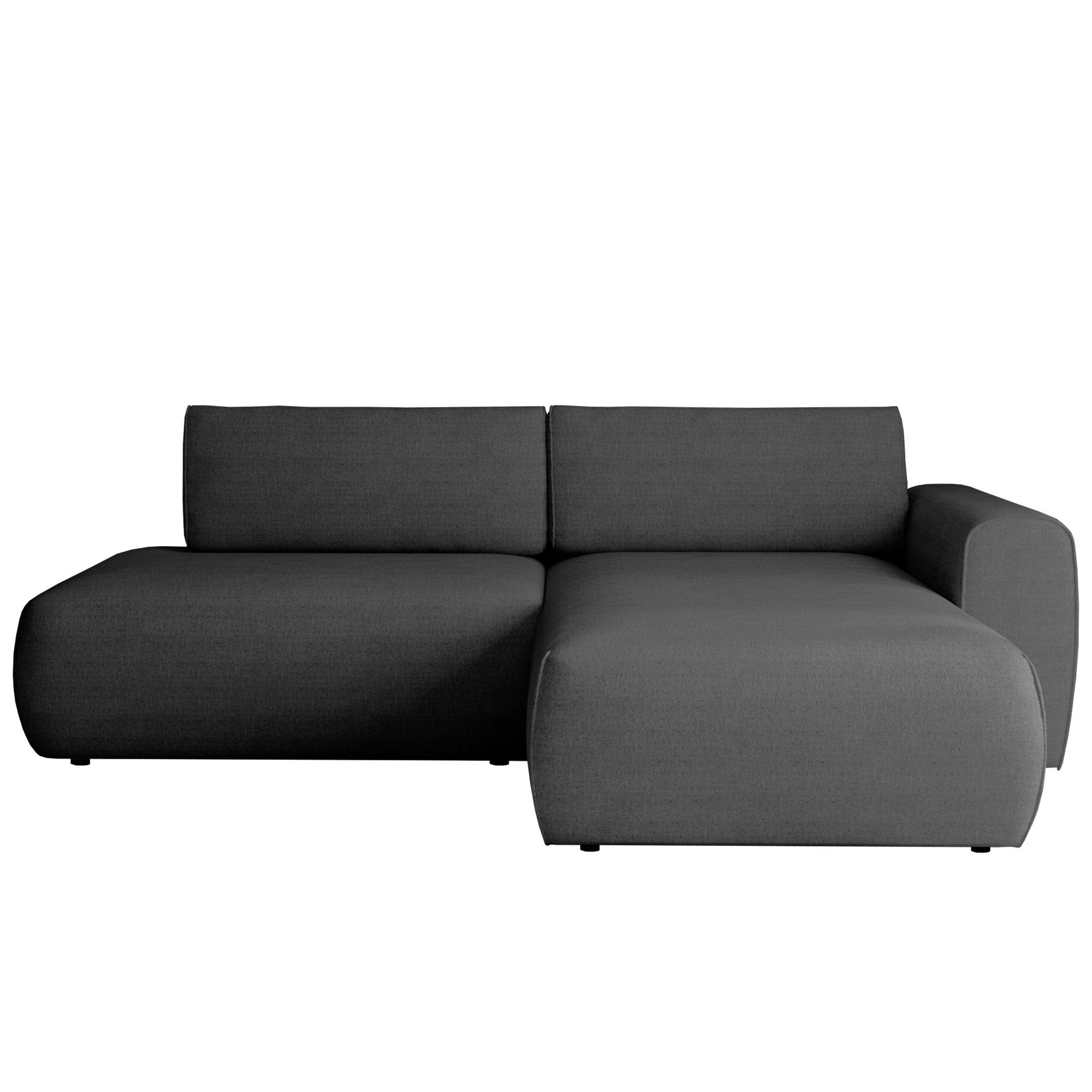Milias 3-sits Bäddsoffa med Divan Höger och Förvaring - Svart