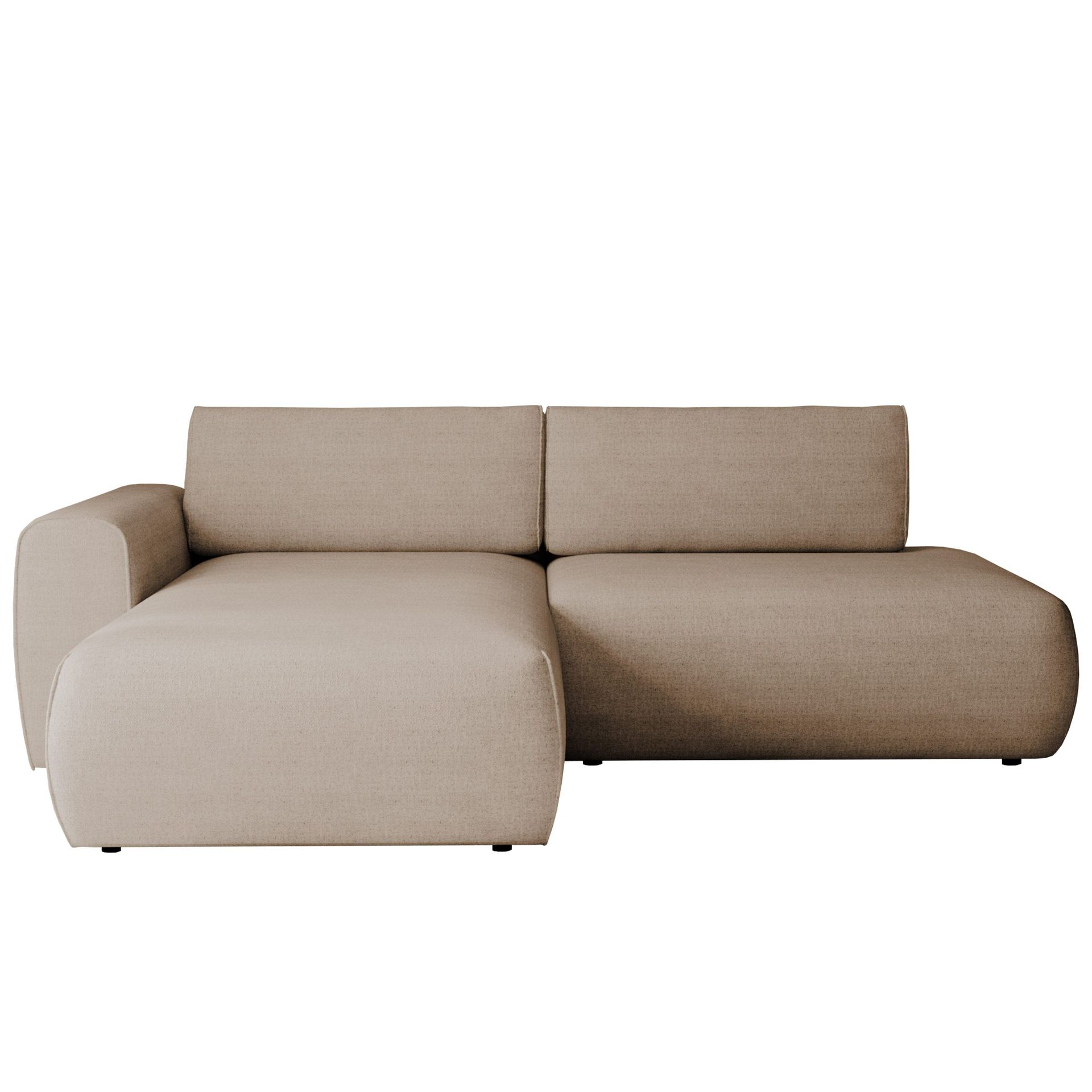 Milias 3-sits Bäddsoffa med Divan Vänster och Förvaring - Mörkbeige