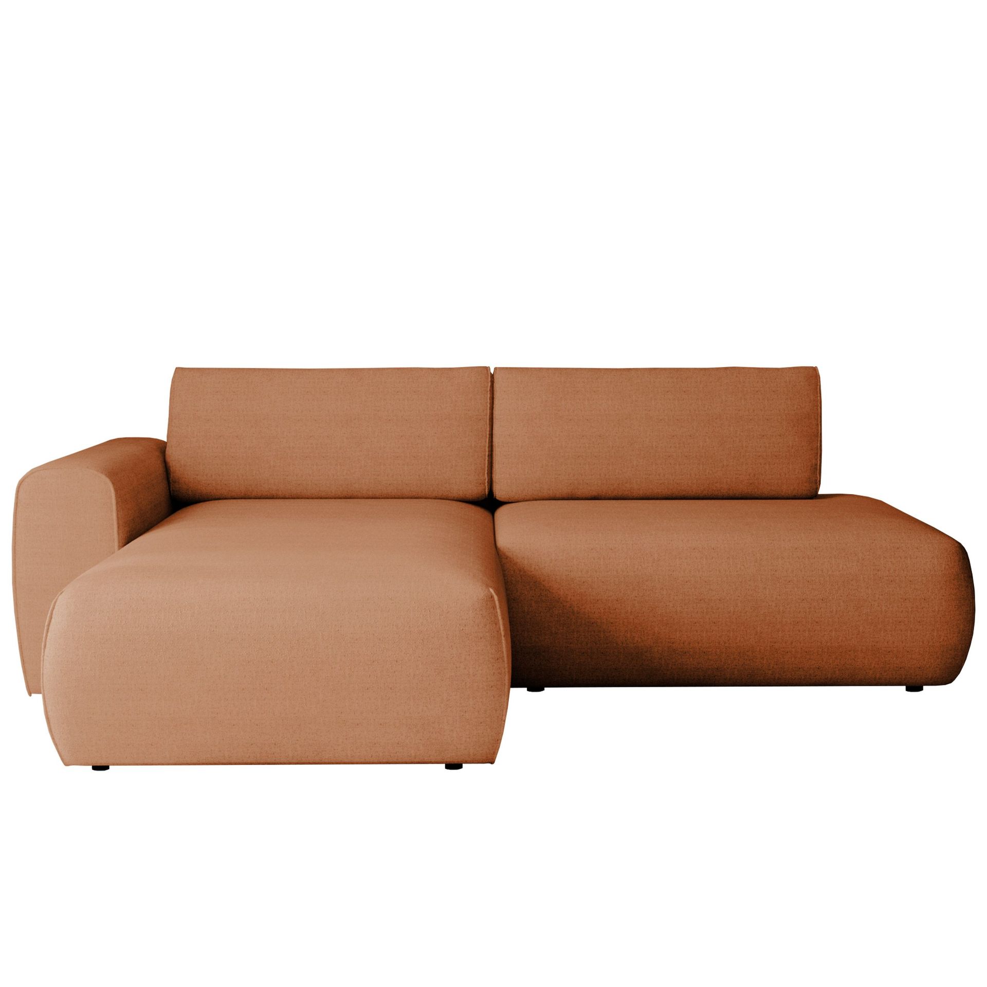 Milias 3-sits Bäddsoffa med Divan Vänster och Förvaring - Orange