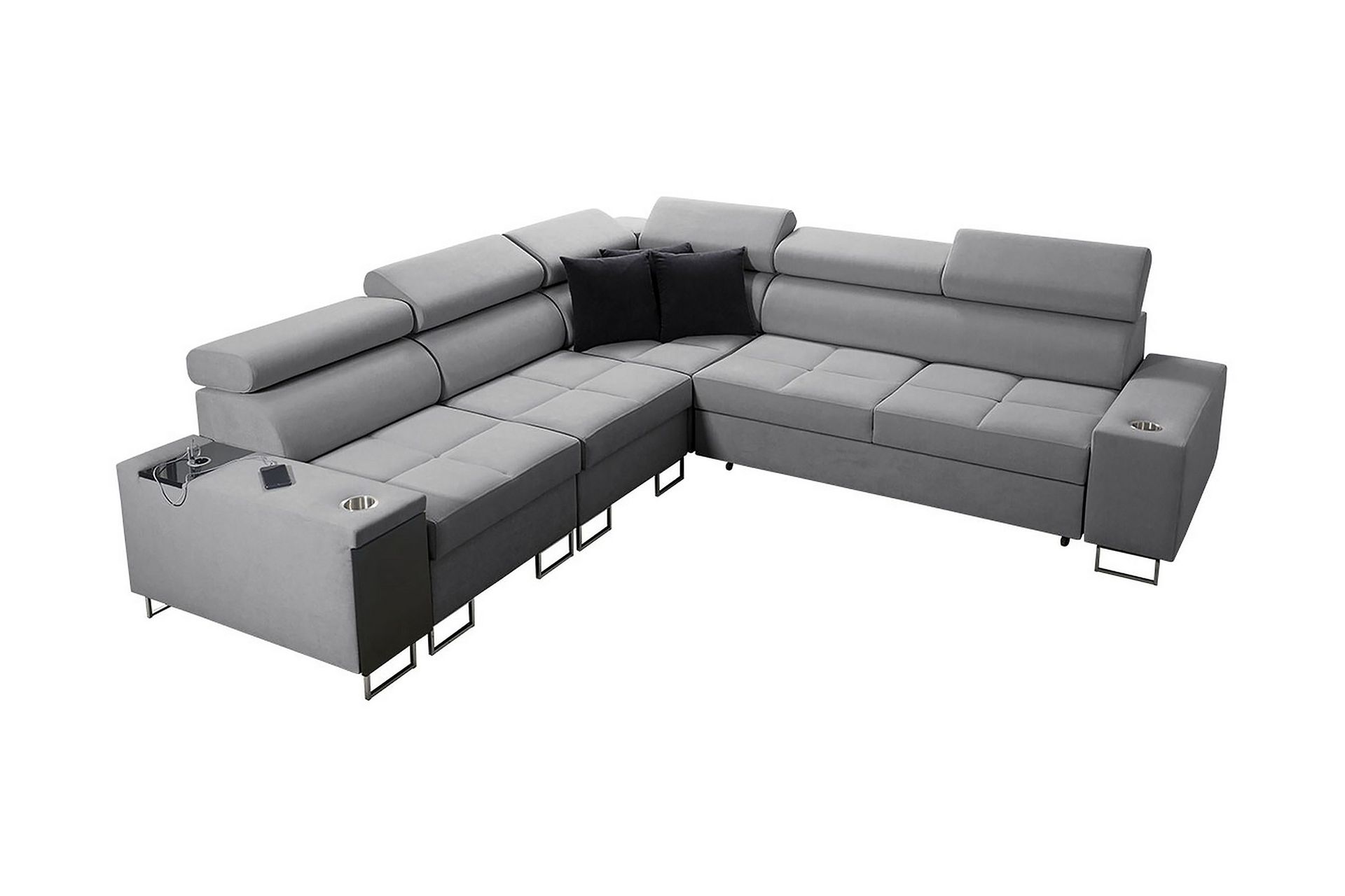 Morenia 3-sits Hörnbäddsoffa Höger - Ljusgrå