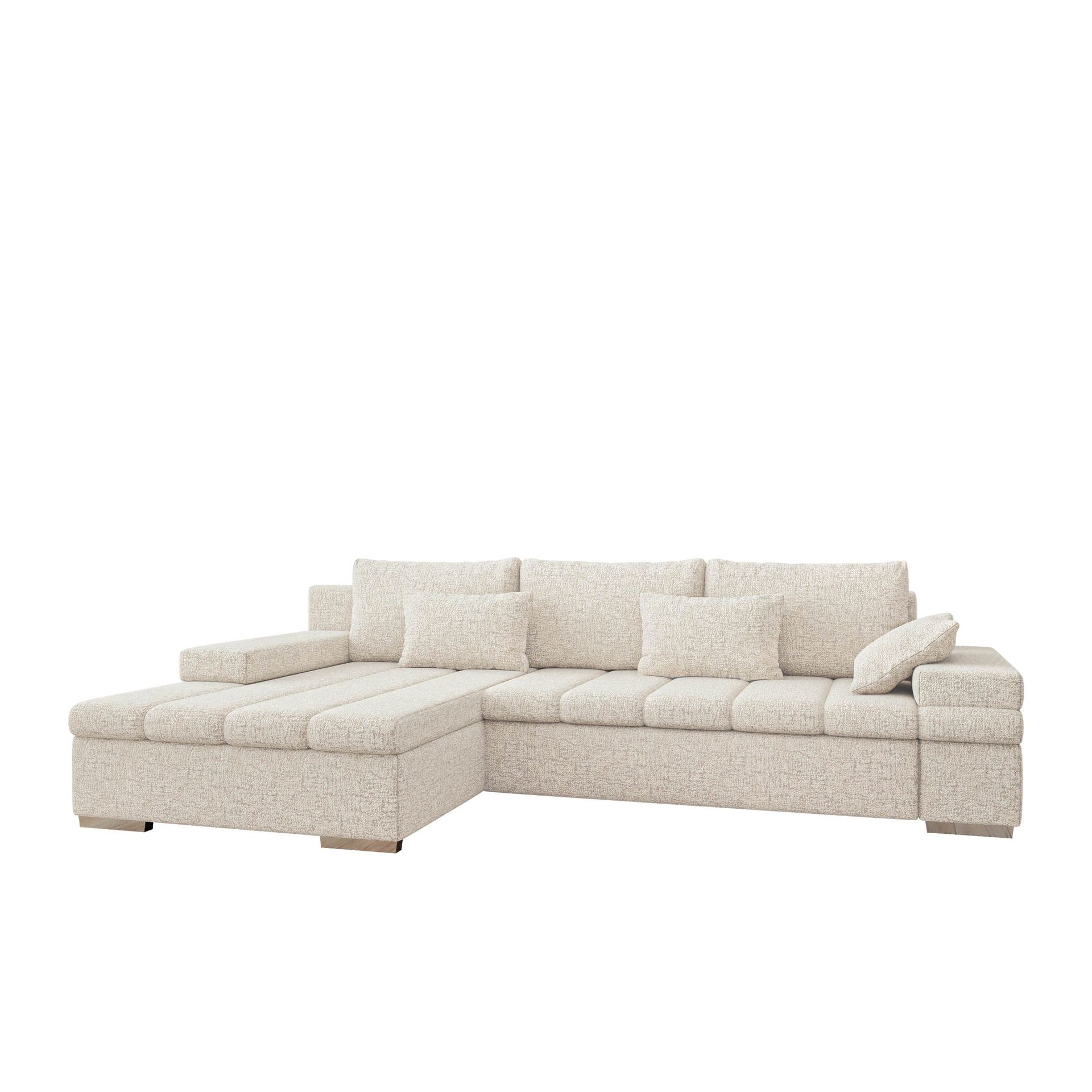 Naoma 4-sits B&auml;ddsoffa divan v&auml;nster med f&ouml;rvaring -