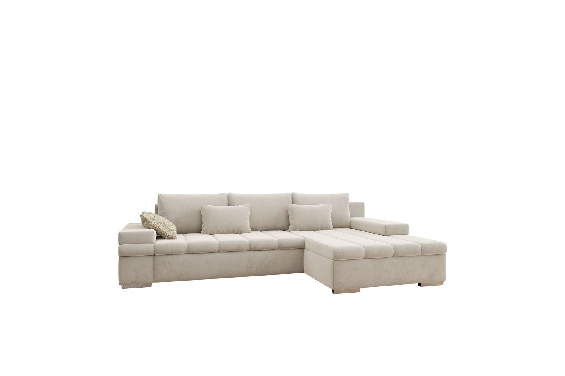 Naoma Bäddsoffa med Divan 4-sits - Beige