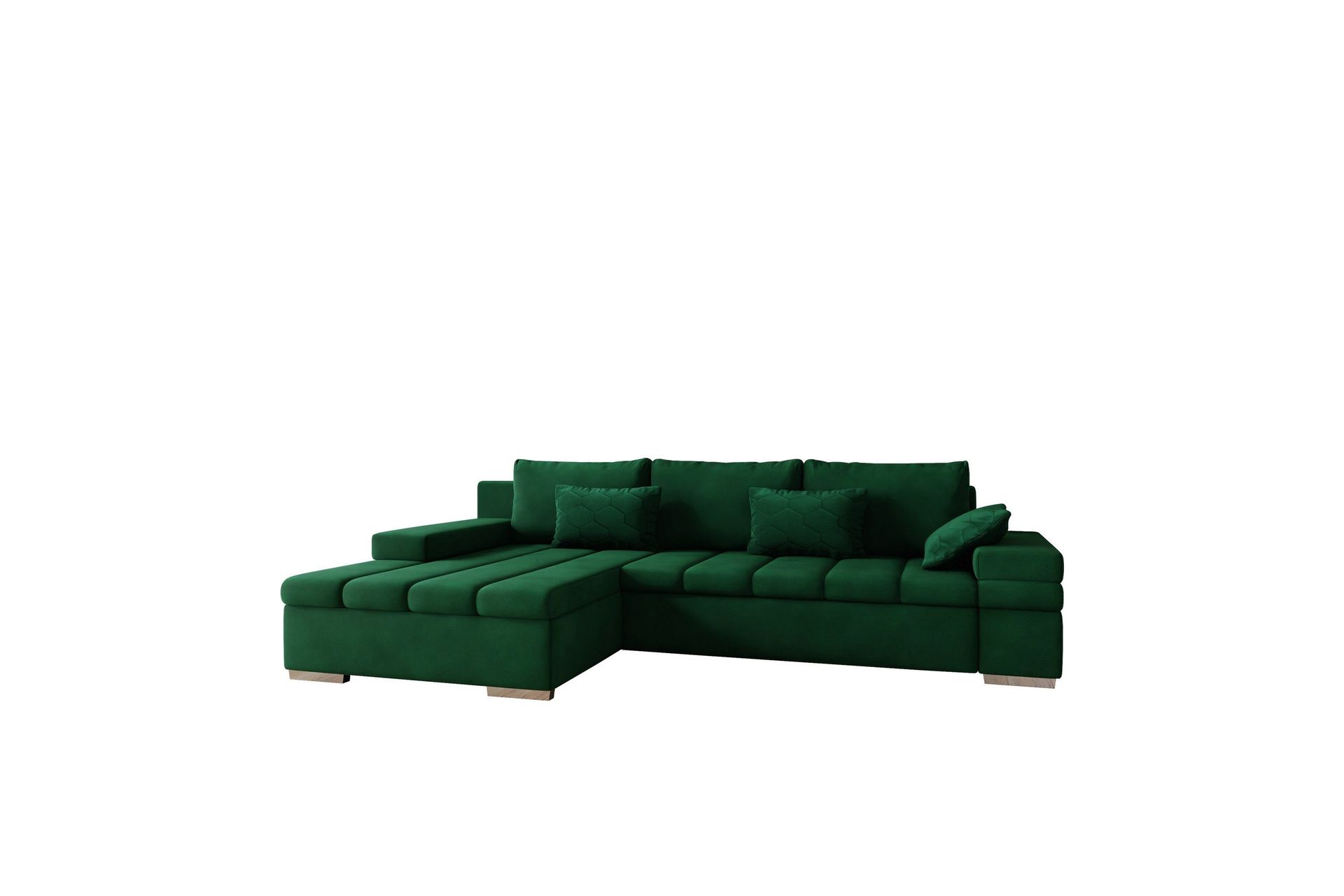 Naoma B&auml;ddsoffa med Divan 4-sits - Gr&ouml;n