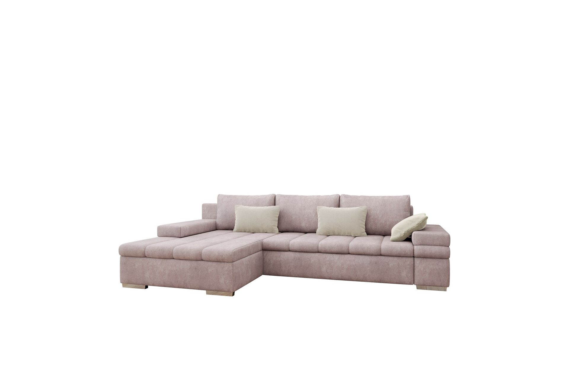 Naoma Bäddsoffa med Divan 4-sits - Rosa